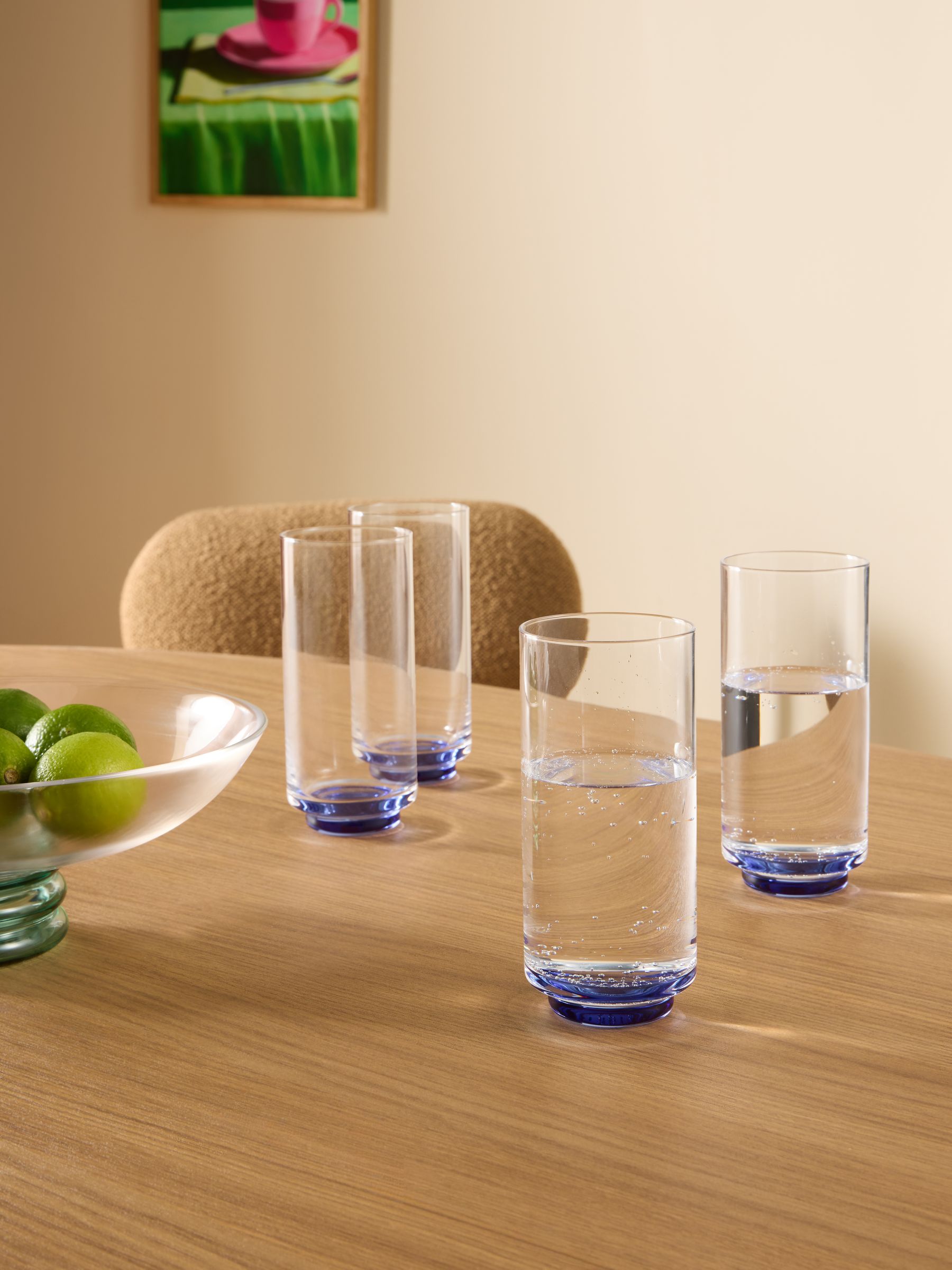 Set of 4 Teia Hi Ball Glasses in Blue - Image 1 of 3