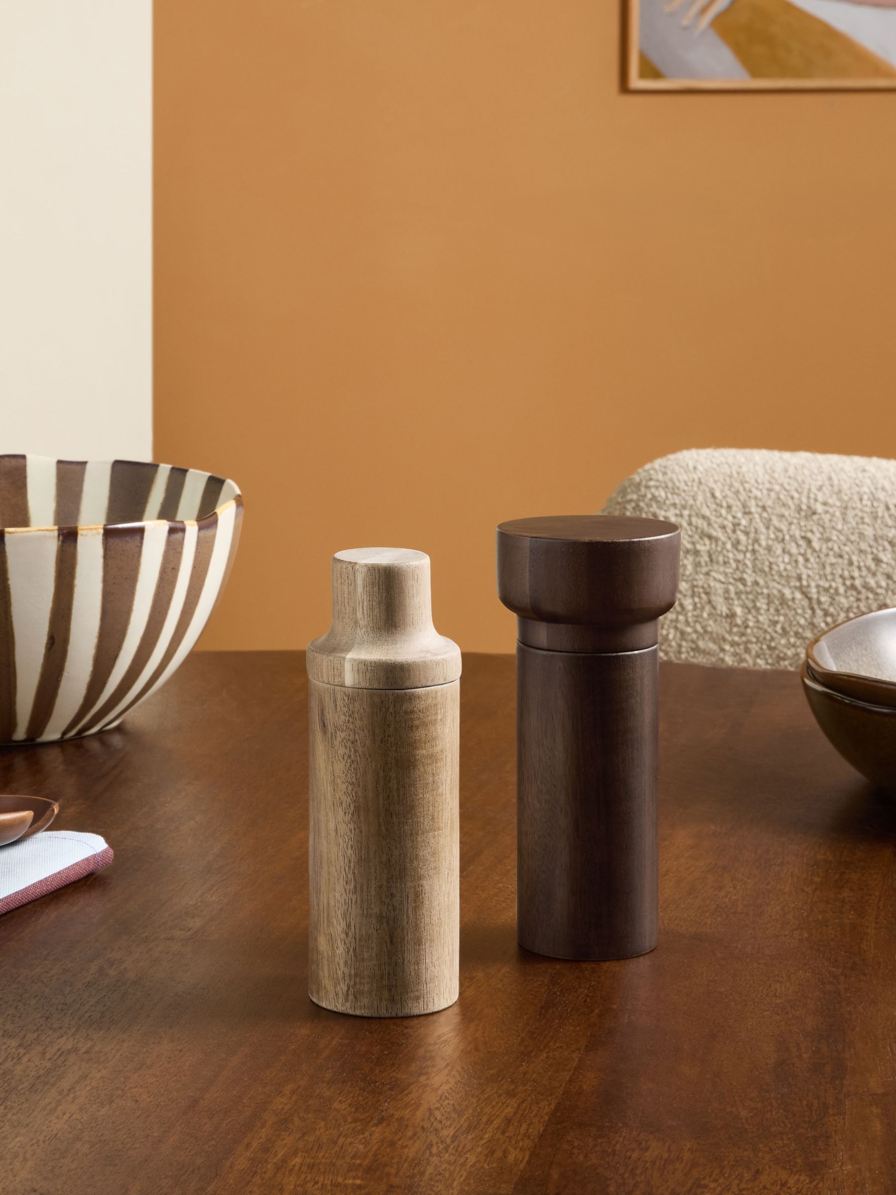Adao Salt & Pepper Grinders in Brown - Image 1 of 4