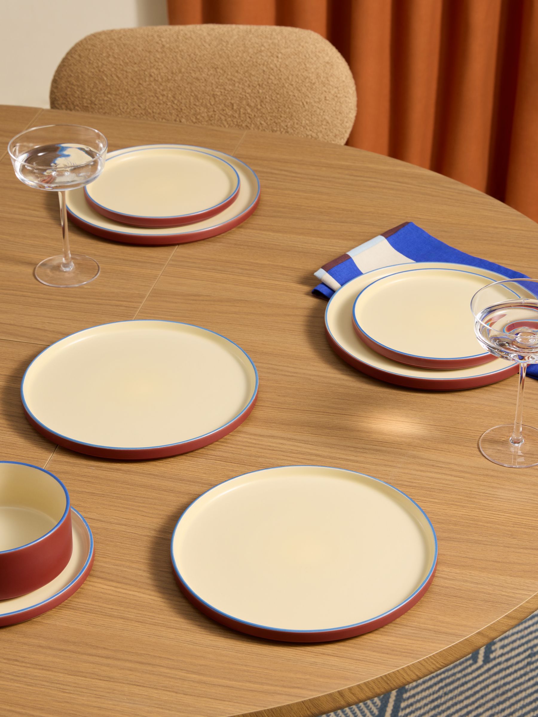 Set of 4 Allesio Dinner Plates in Brown - Image 1 of 3