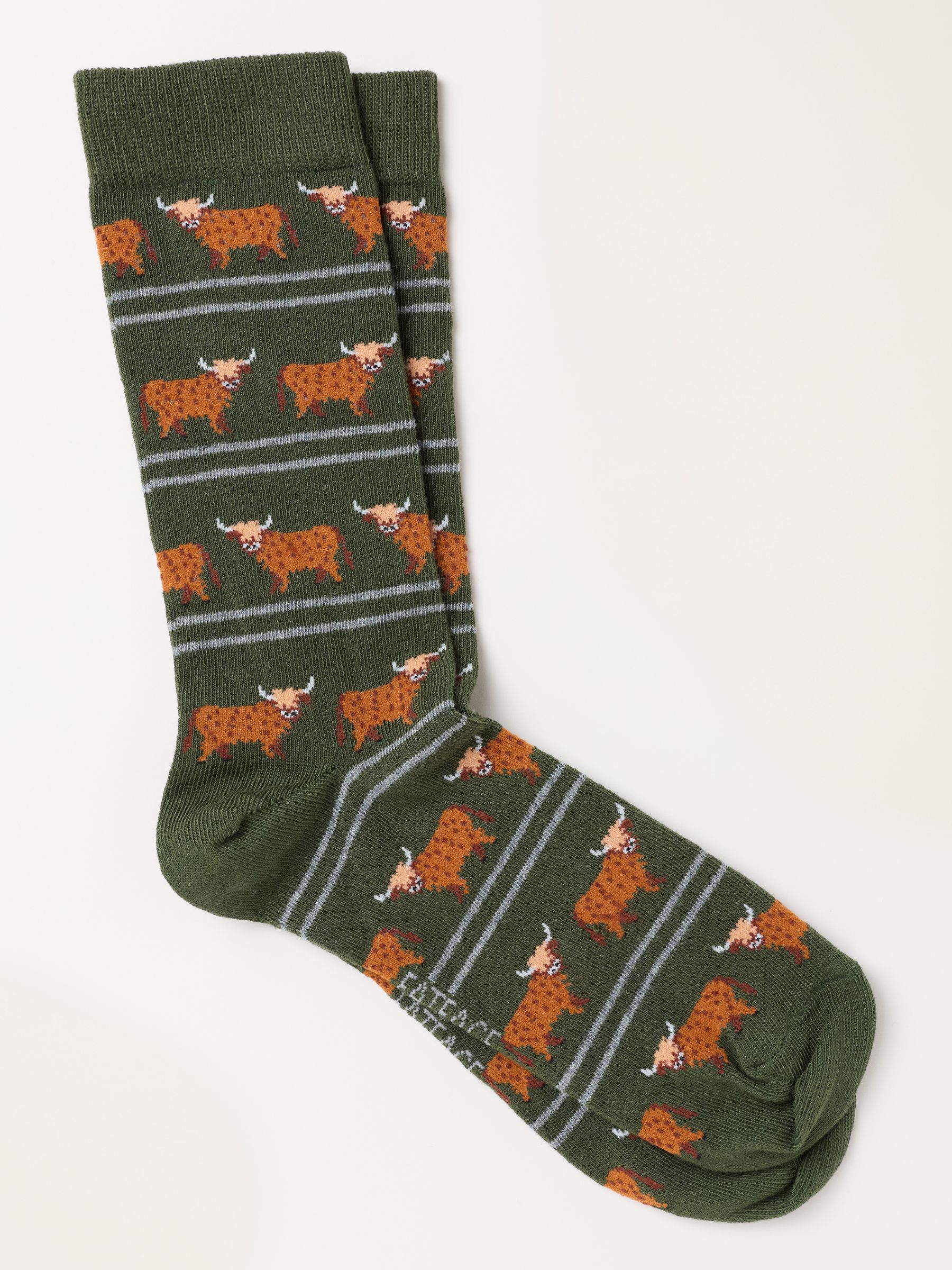 Green Highland Cow Socks - Image 1 of 2