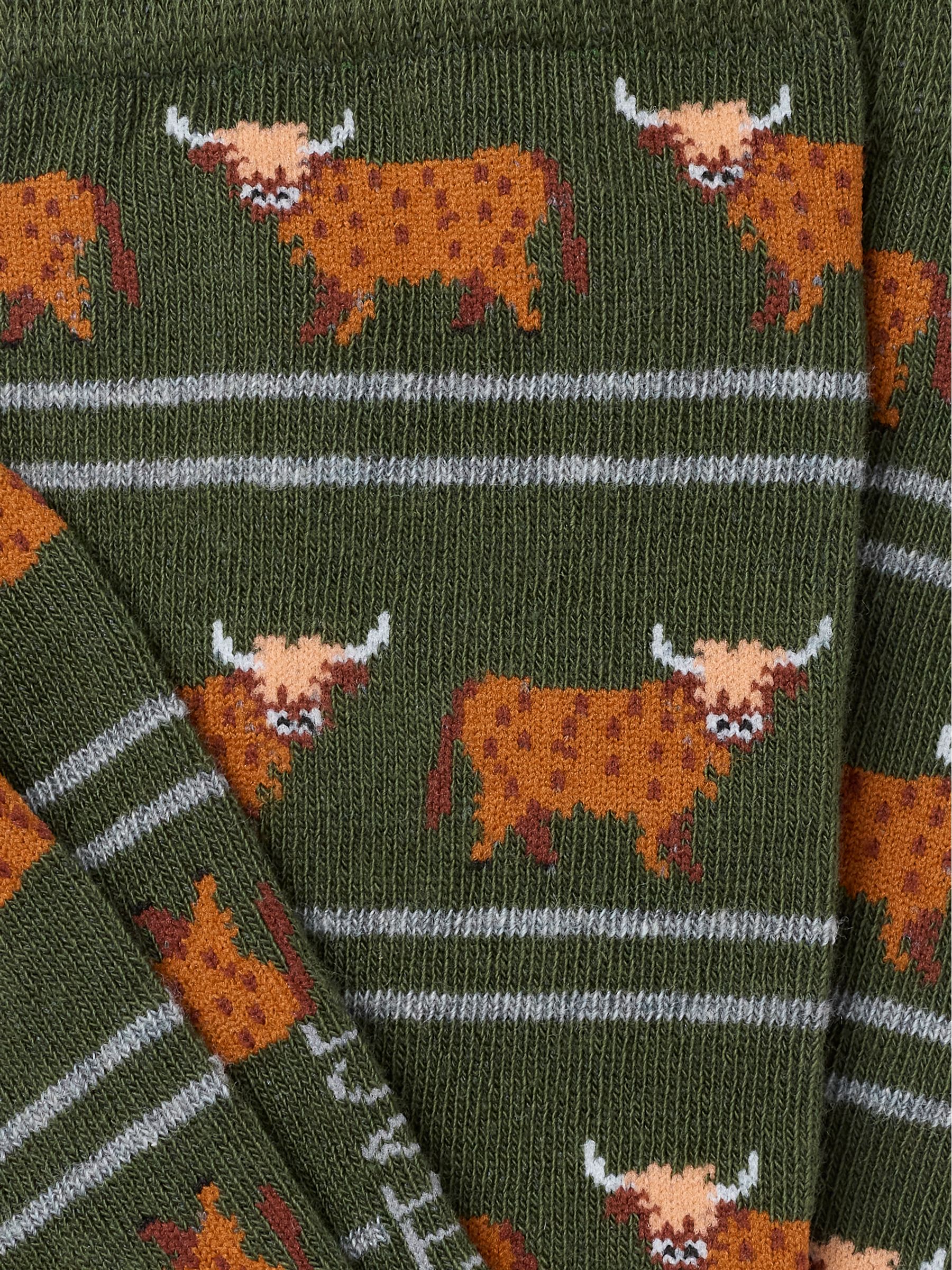 Green Highland Cow Socks - Image 2 of 2