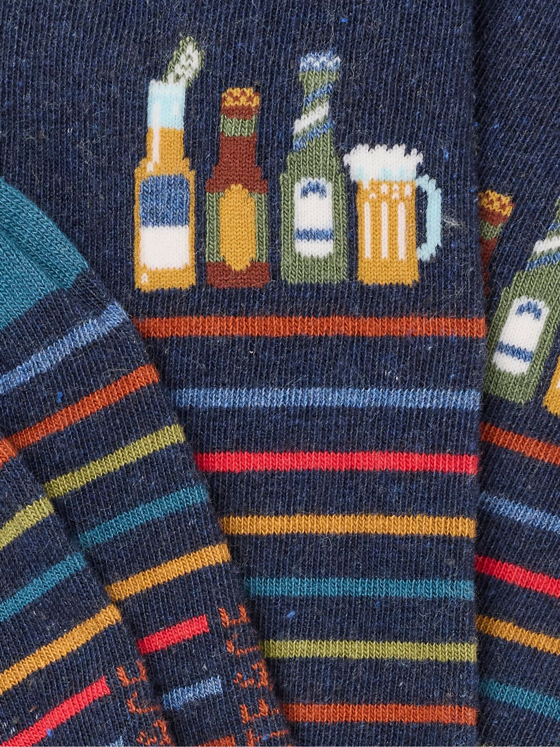 Navy Beer Socks - Image 2 of 2 Navy Beer Socks - Image 2 of 2