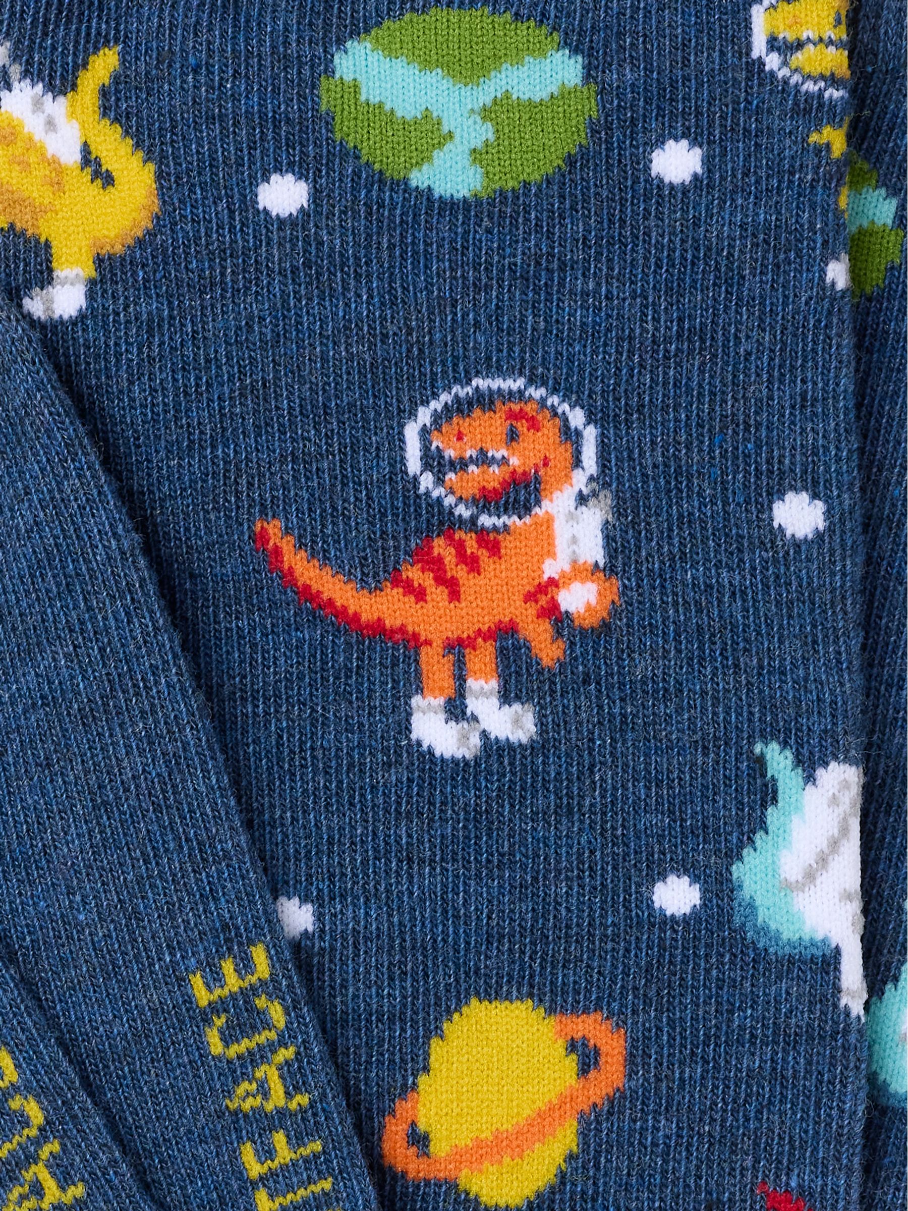 Navy Space Dino Socks - Image 2 of 2