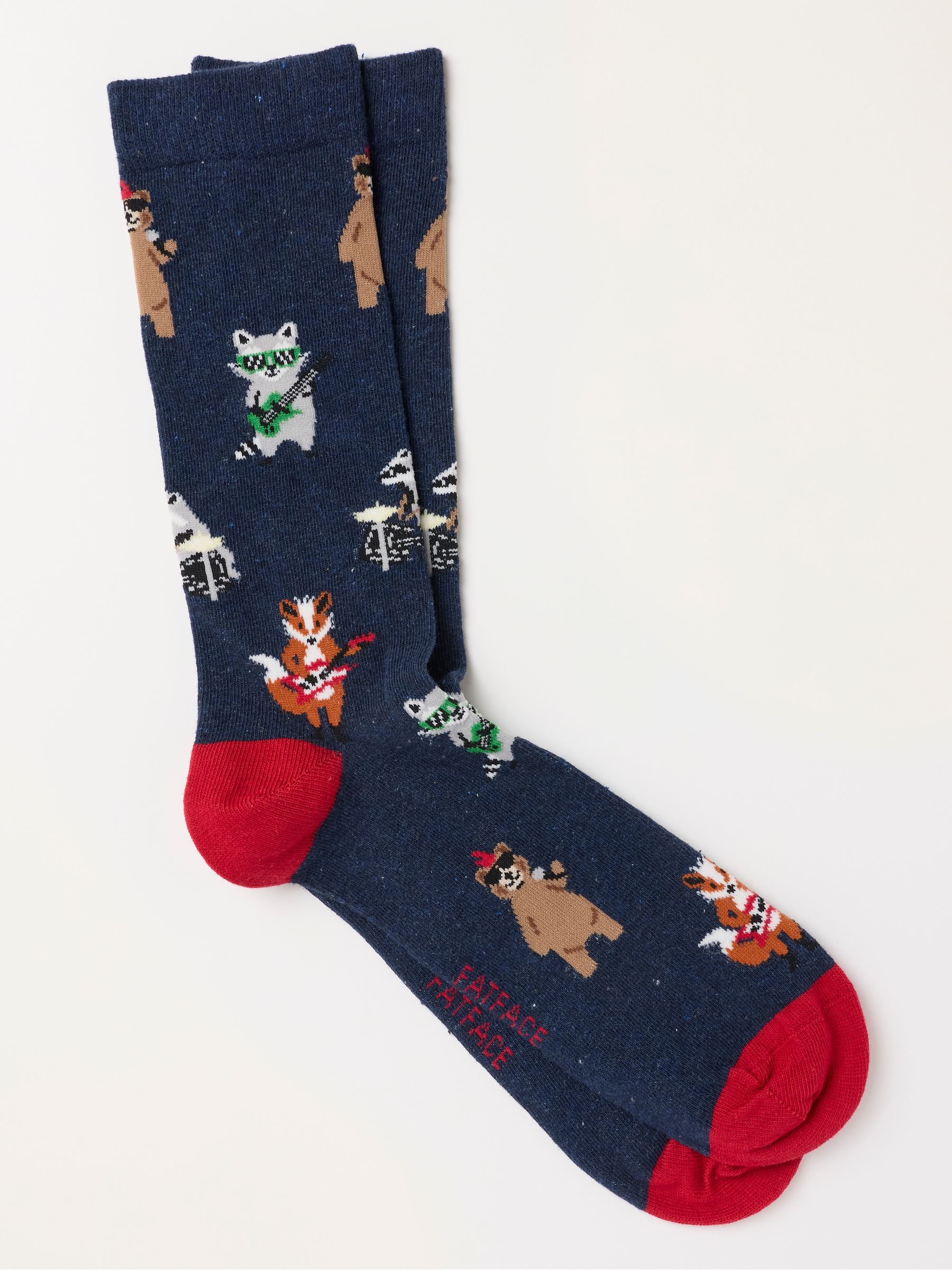 Navy Animal Band Socks - Image 1 of 2 Navy Animal Band Socks - Image 1 of 2