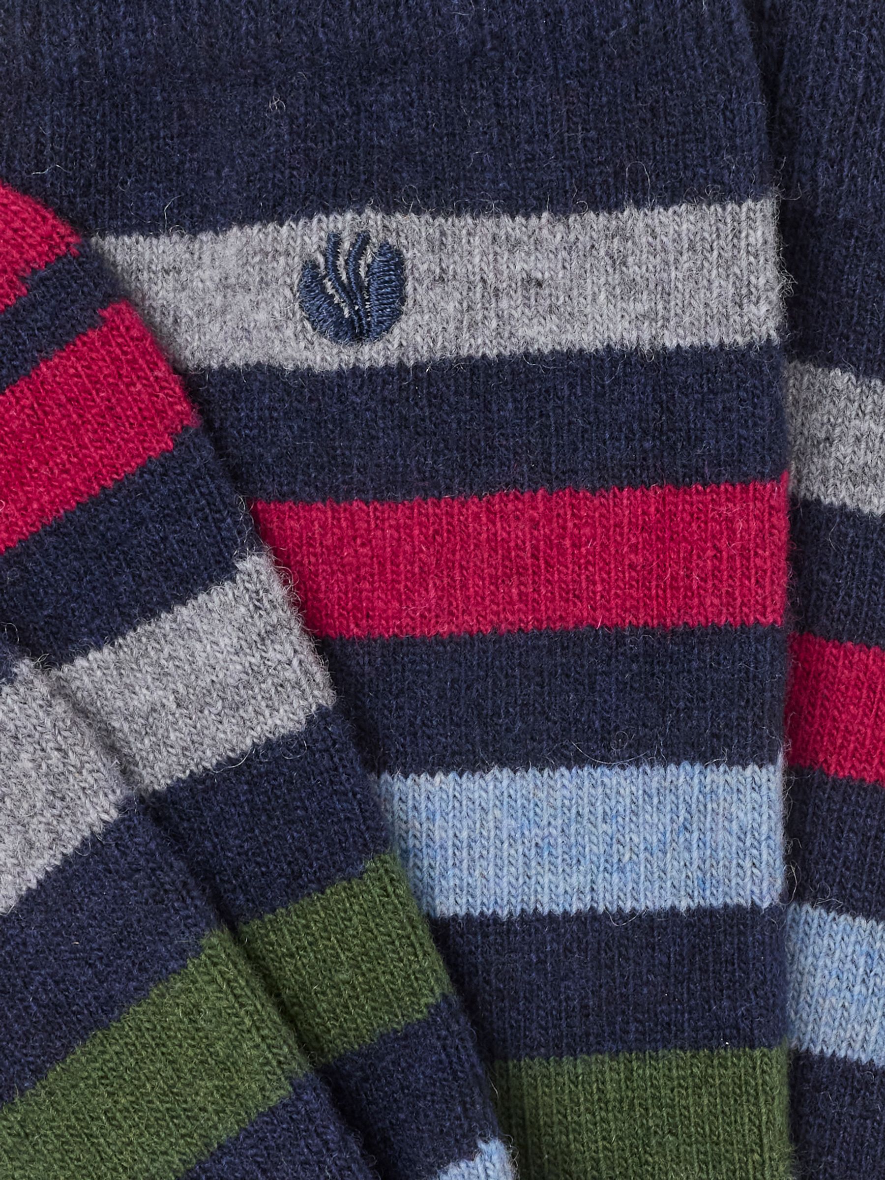 Navy Striped Wool Socks - Image 2 of 2 Navy Striped Wool Socks - Image 2 of 2