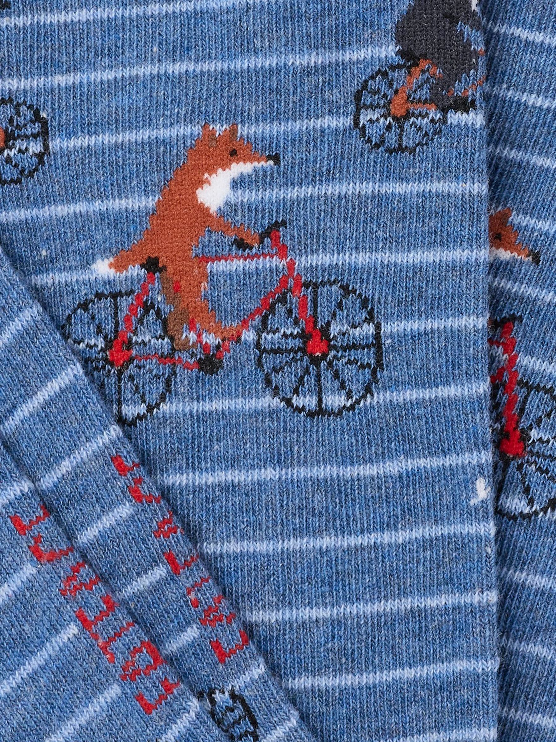 Blue Cycling Animals Socks - Image 2 of 2