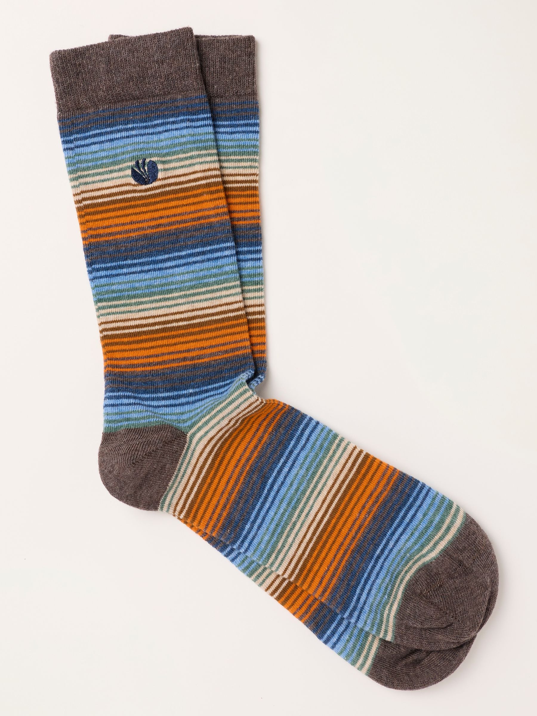 Brown Striped Socks - Image 1 of 2 Brown Striped Socks - Image 1 of 2
