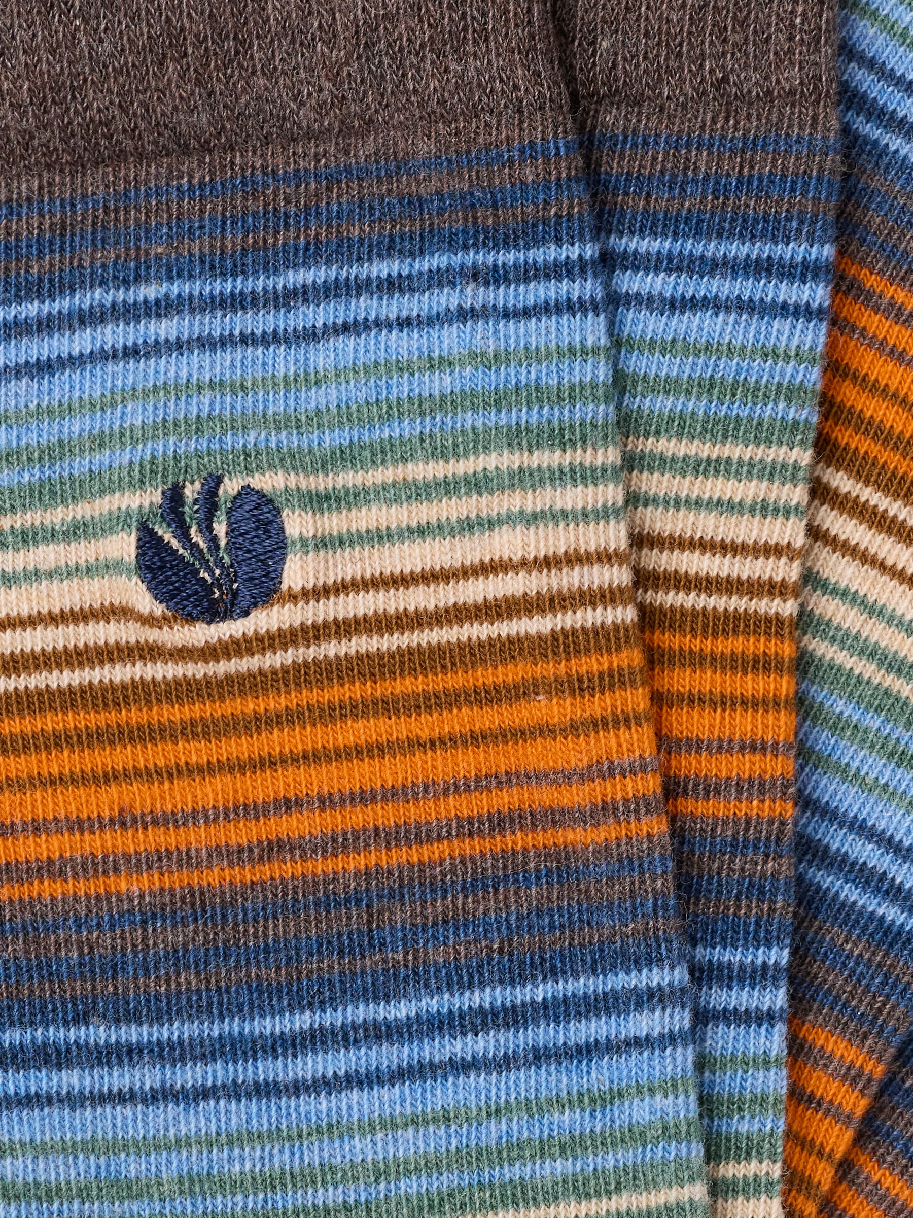 Brown Striped Socks - Image 2 of 2 Brown Striped Socks - Image 2 of 2