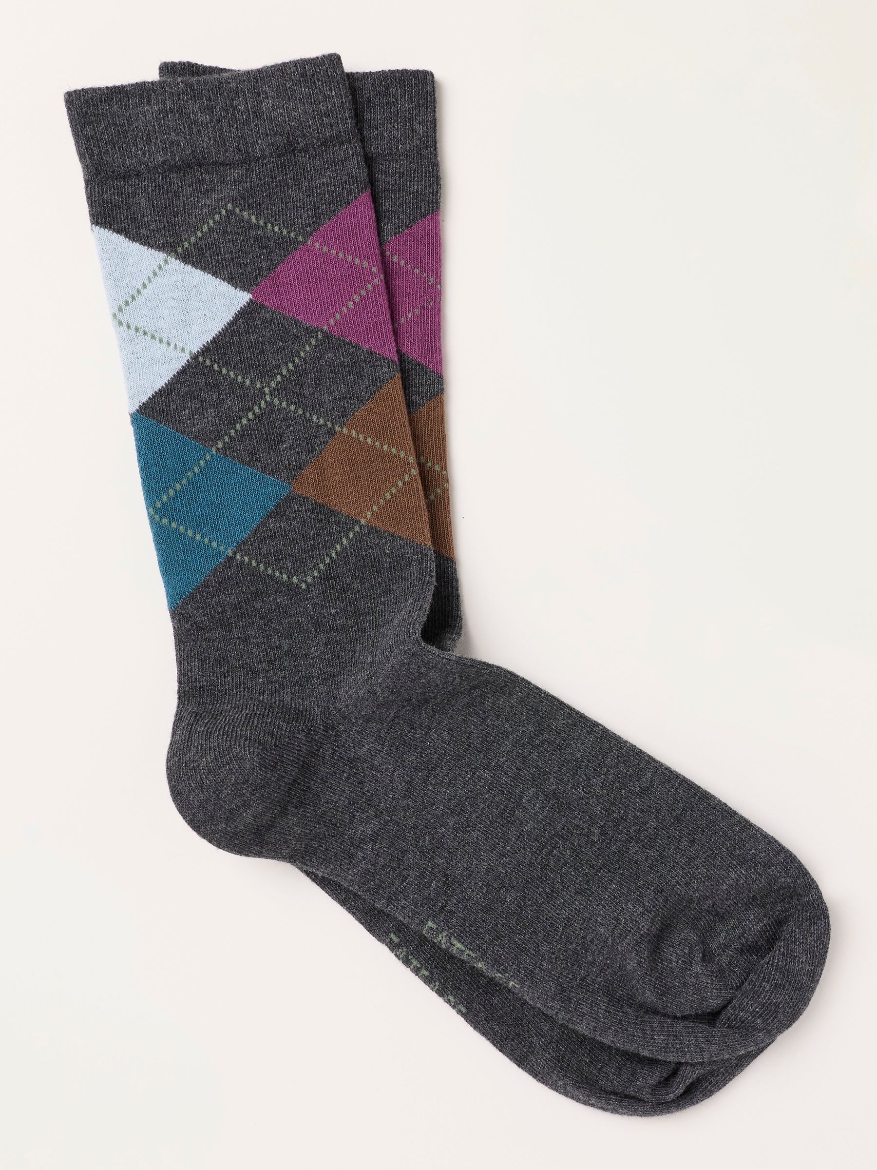 Grey Argyle Socks - Image 1 of 2