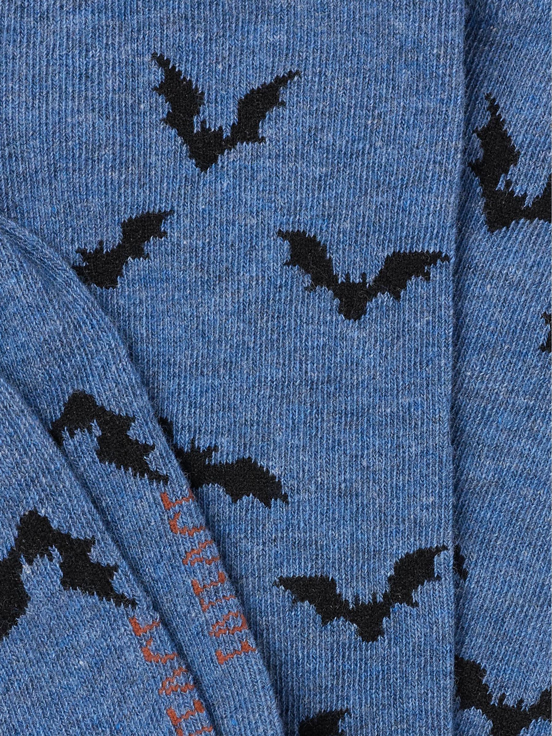 Blue Halloween Bat Socks - Image 2 of 2