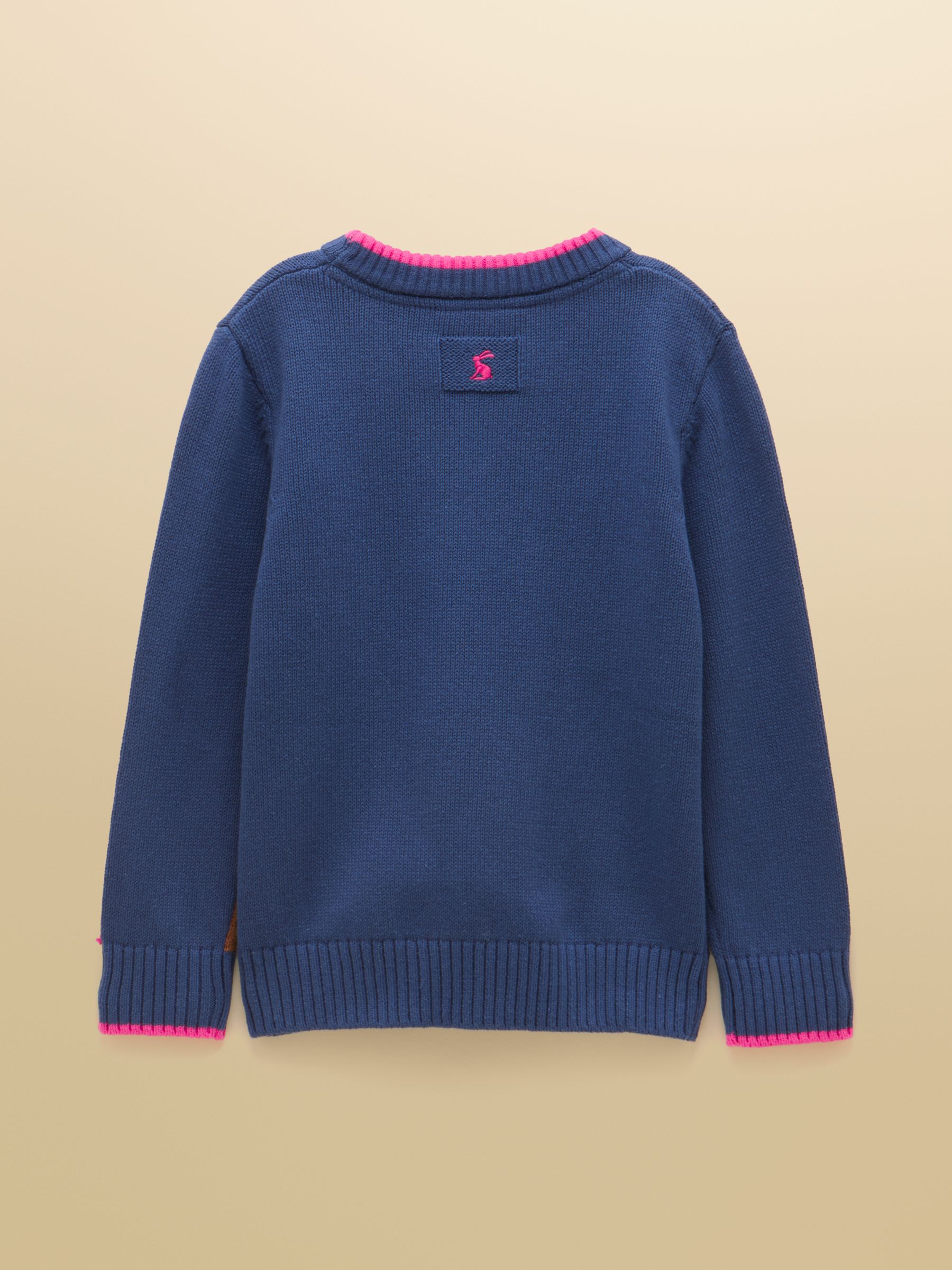 Girls' Geegee Navy Horse Intarsia Jumper - Image 2 of 5