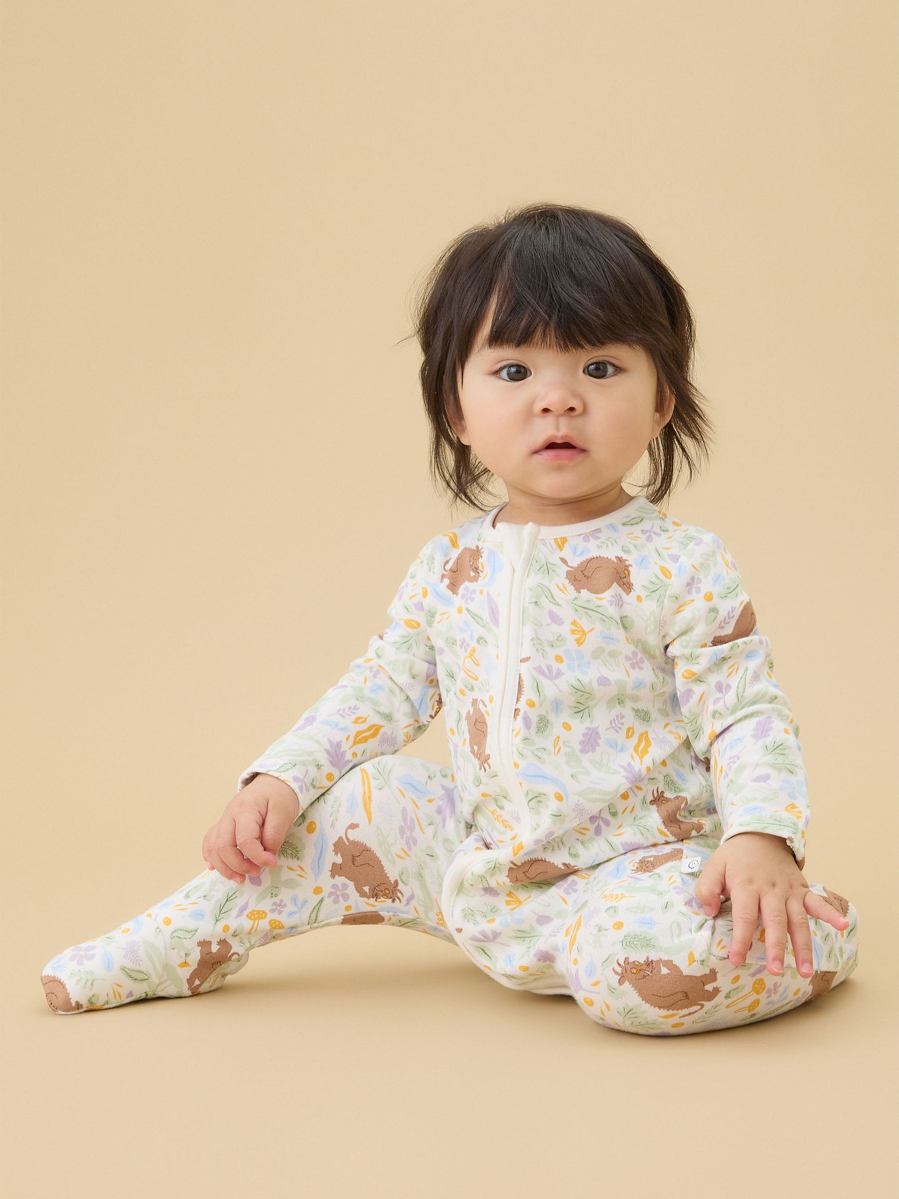 MORI Natural Gruffalo Two Way Zip Up Sleepsuit - Image 1 of 4