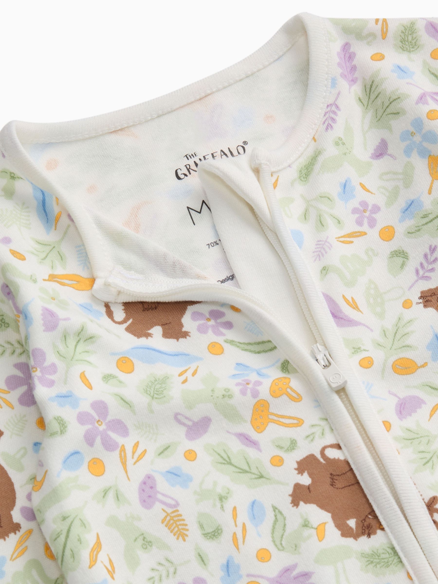 MORI Natural Gruffalo Two Way Zip Up Sleepsuit - Image 4 of 4