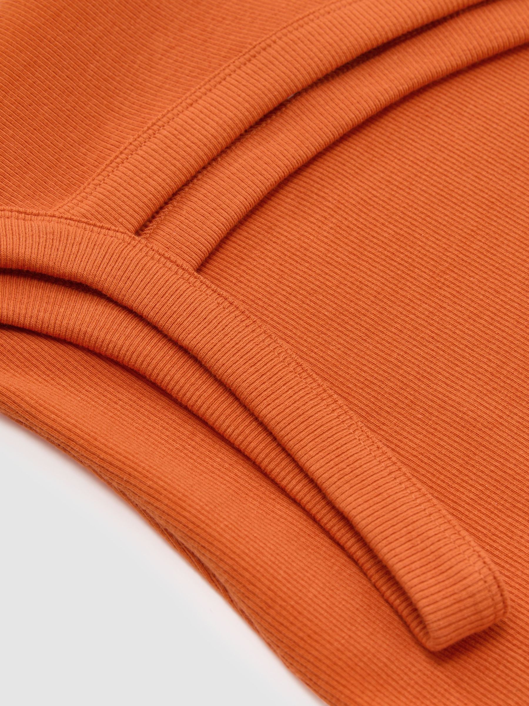 Stretch-Cotton Asymmetric-Neck Vest in Orange - image 3