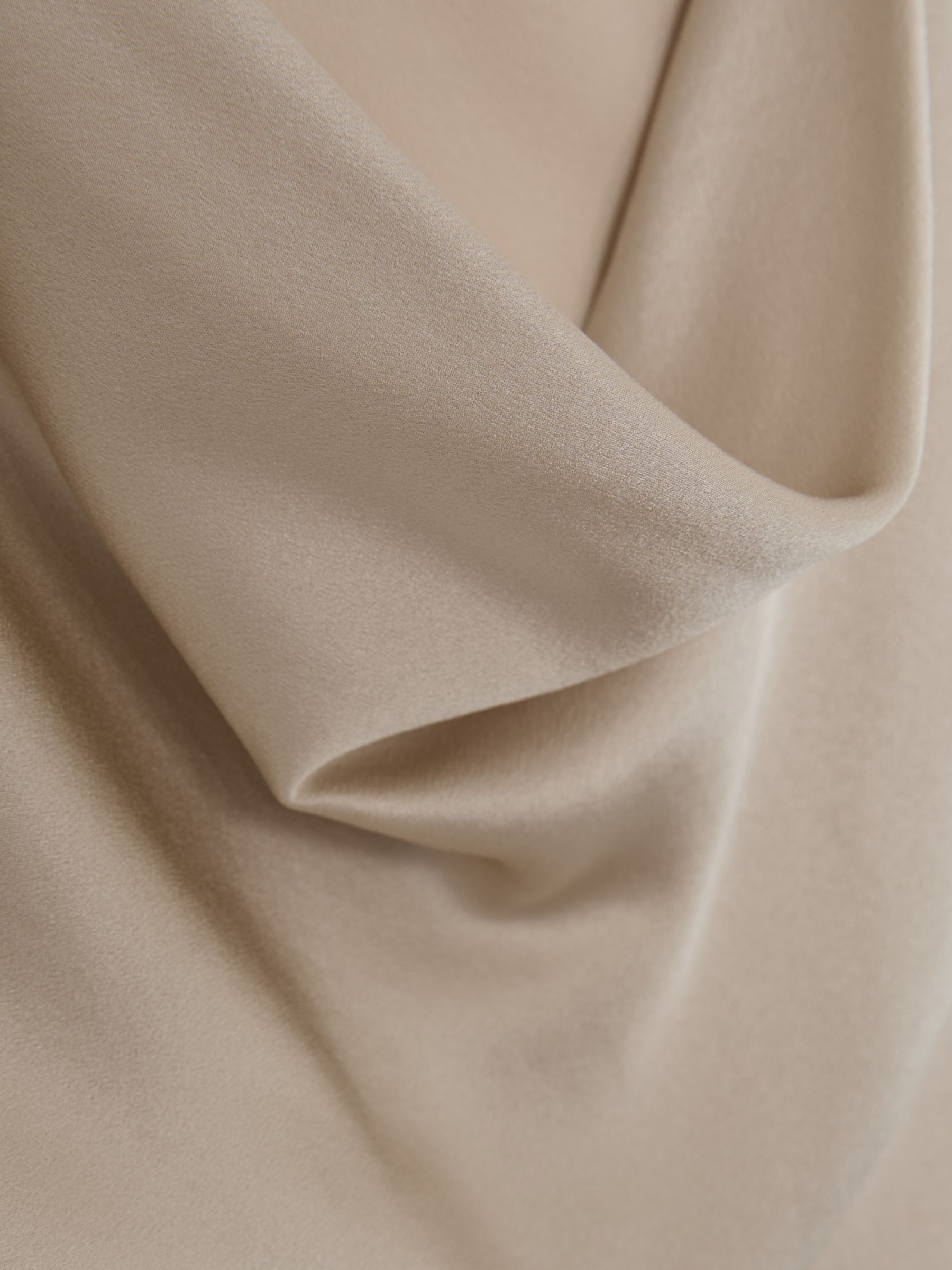 Silk Cowl-Neck Sleeveless Top in Champagne Neutral - image 3
