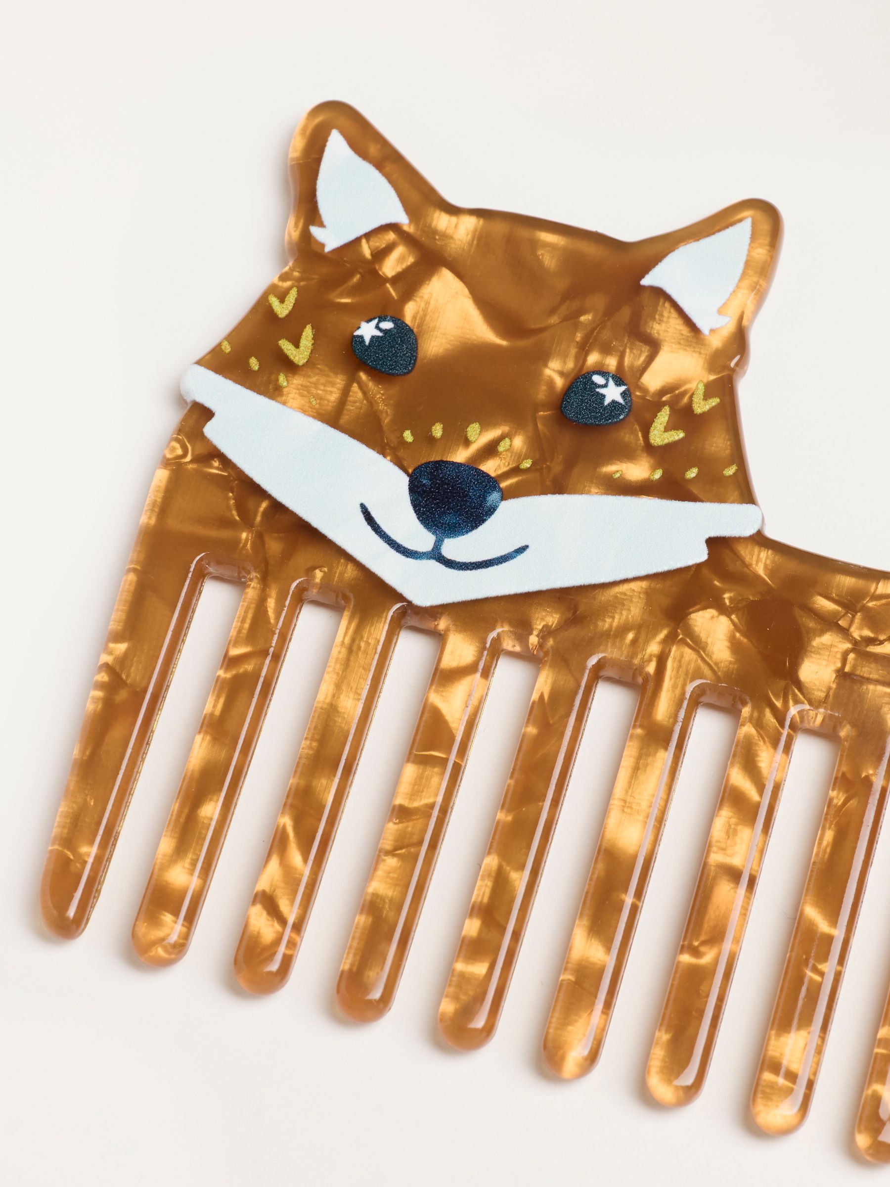 Orange Fox Shaped Resin Comb - Image 2 of 2