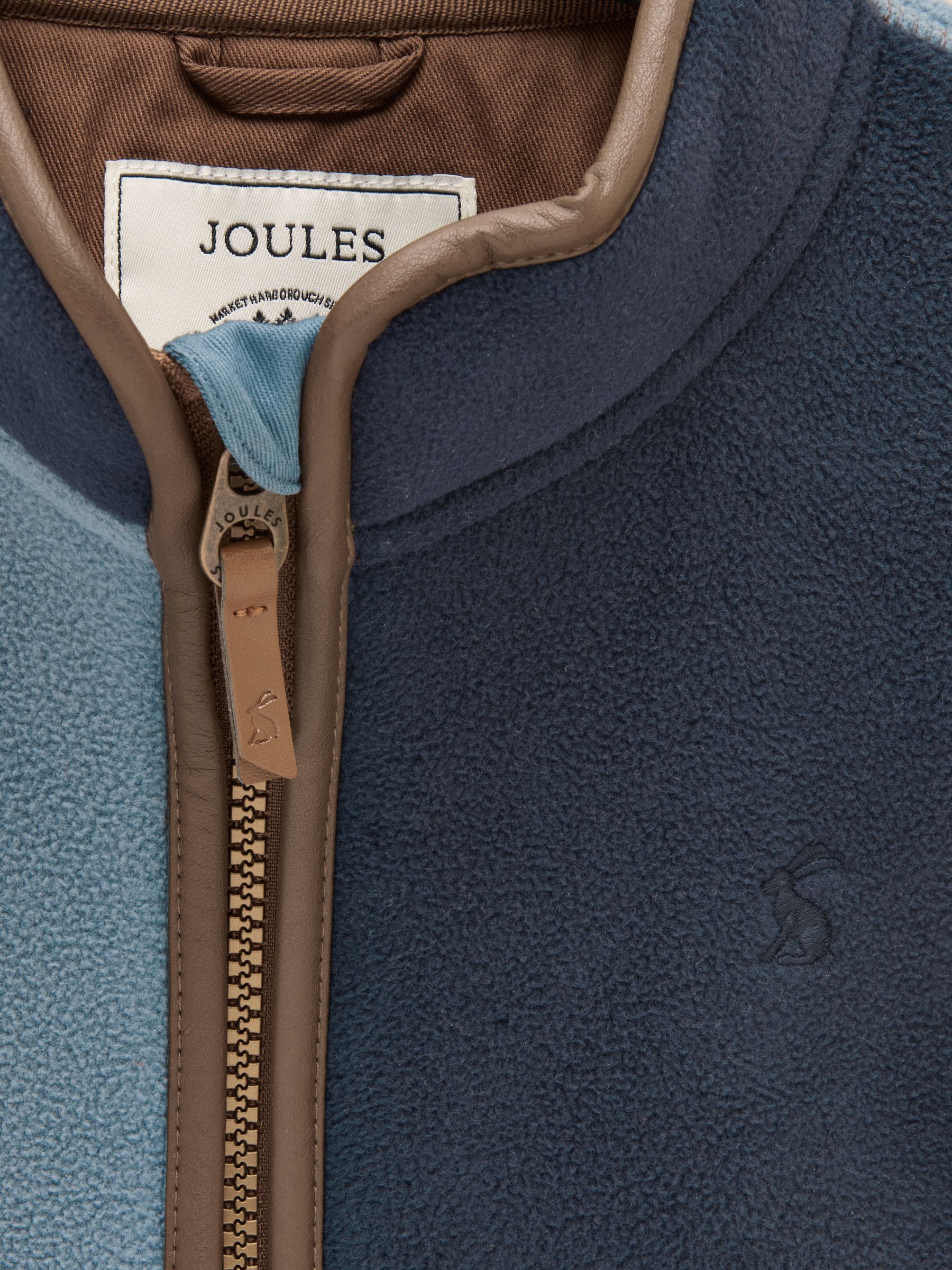 Kids' Heritage Navy Colourblock Fleece Gilet - Image 4 of 5