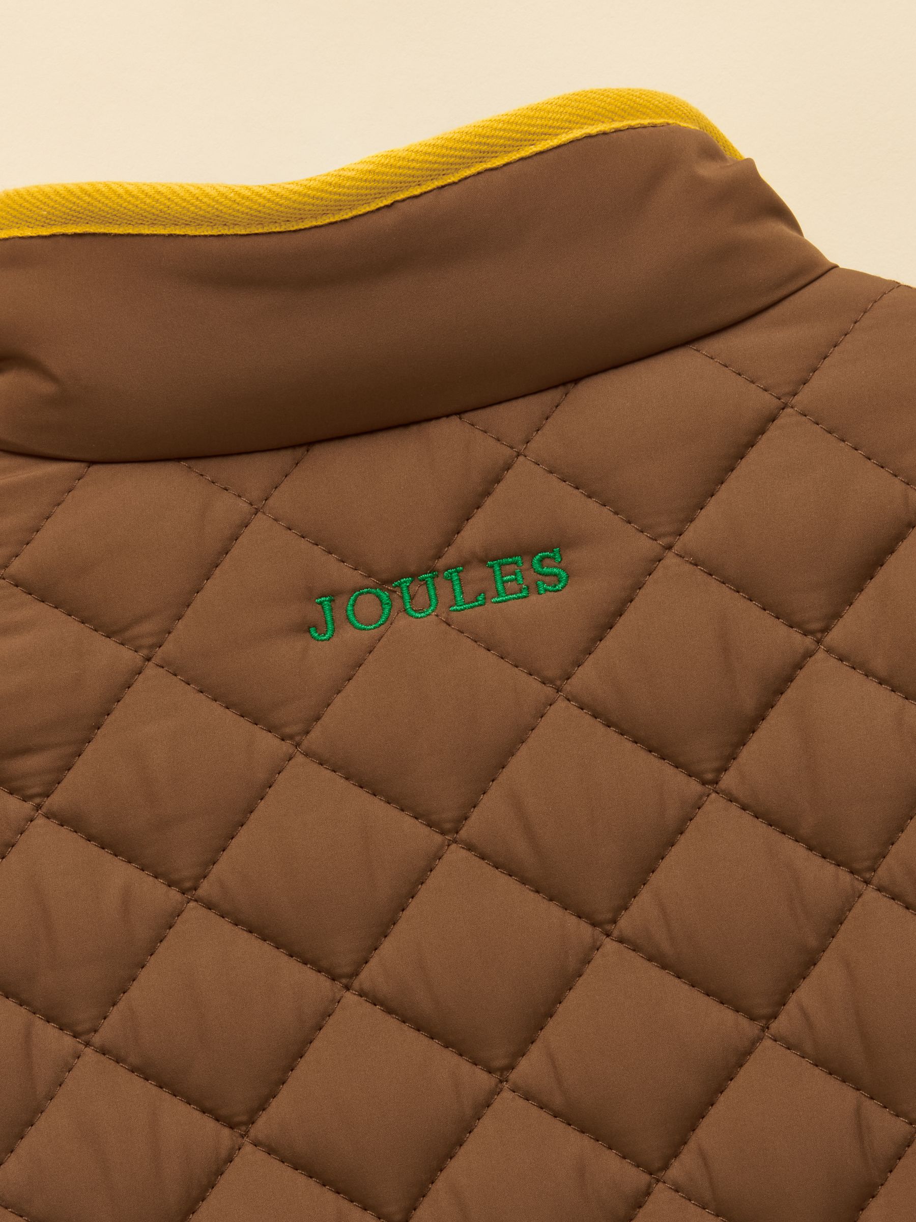Boys' Lennox Brown Quilted Funnel Neck Jacket - Image 5 of 5
