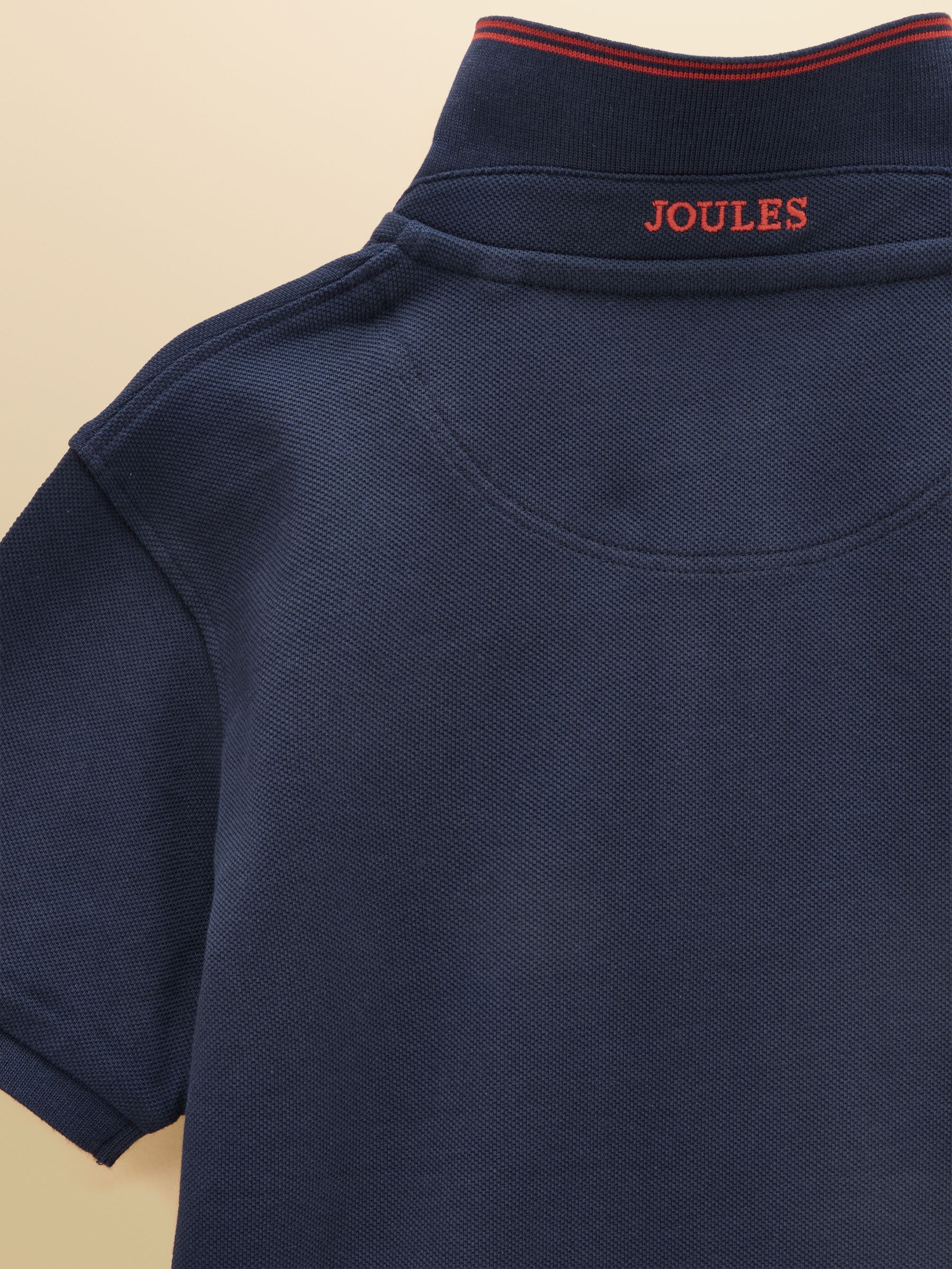 Boys' Woody 3 Pack Navy/Rust/Ink Blue Cotton Polo Shirts - Image 7 of 7