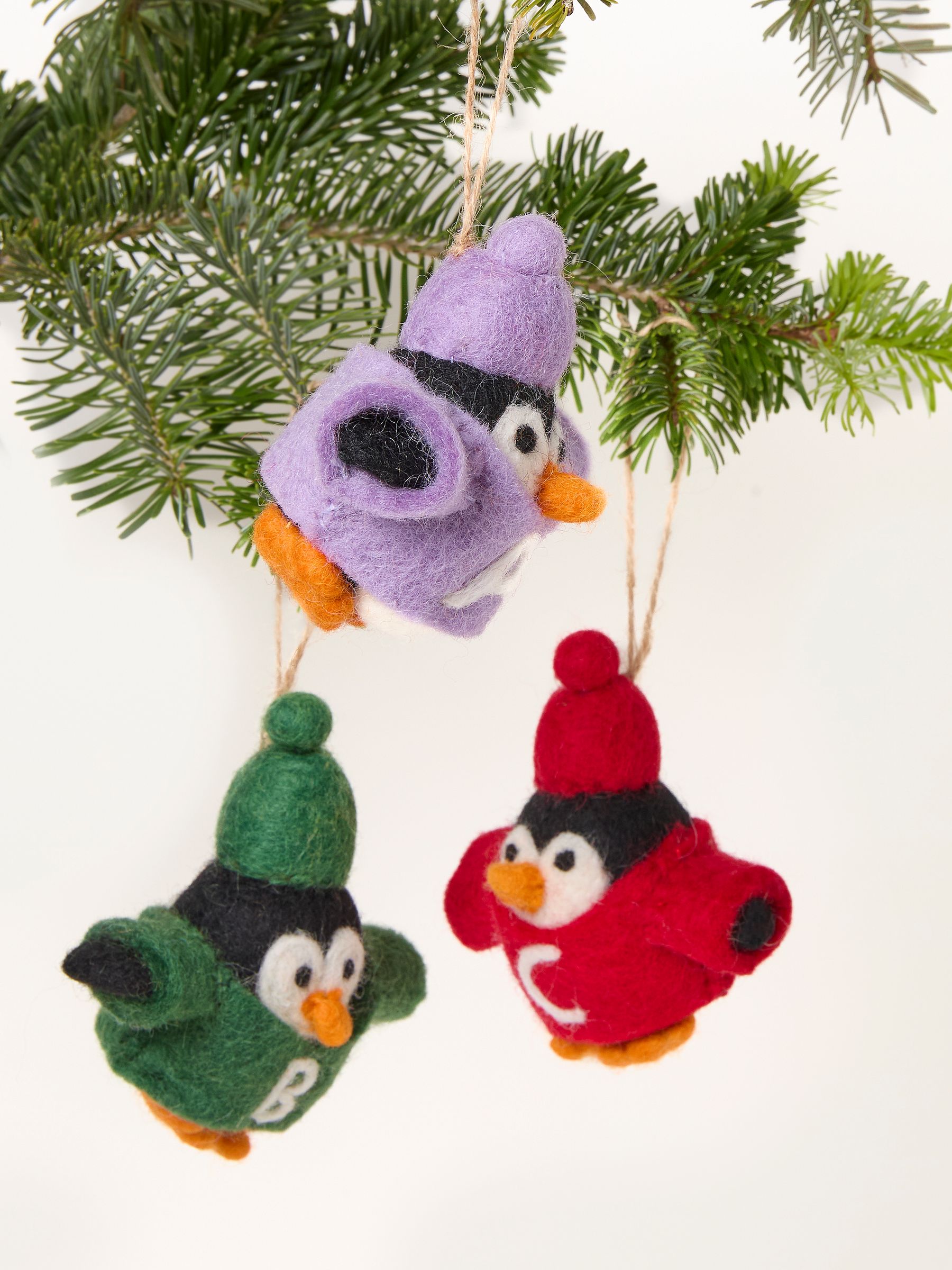 Multi Alphabet Penguin Felt Christmas Decoration - Image 2 of 3