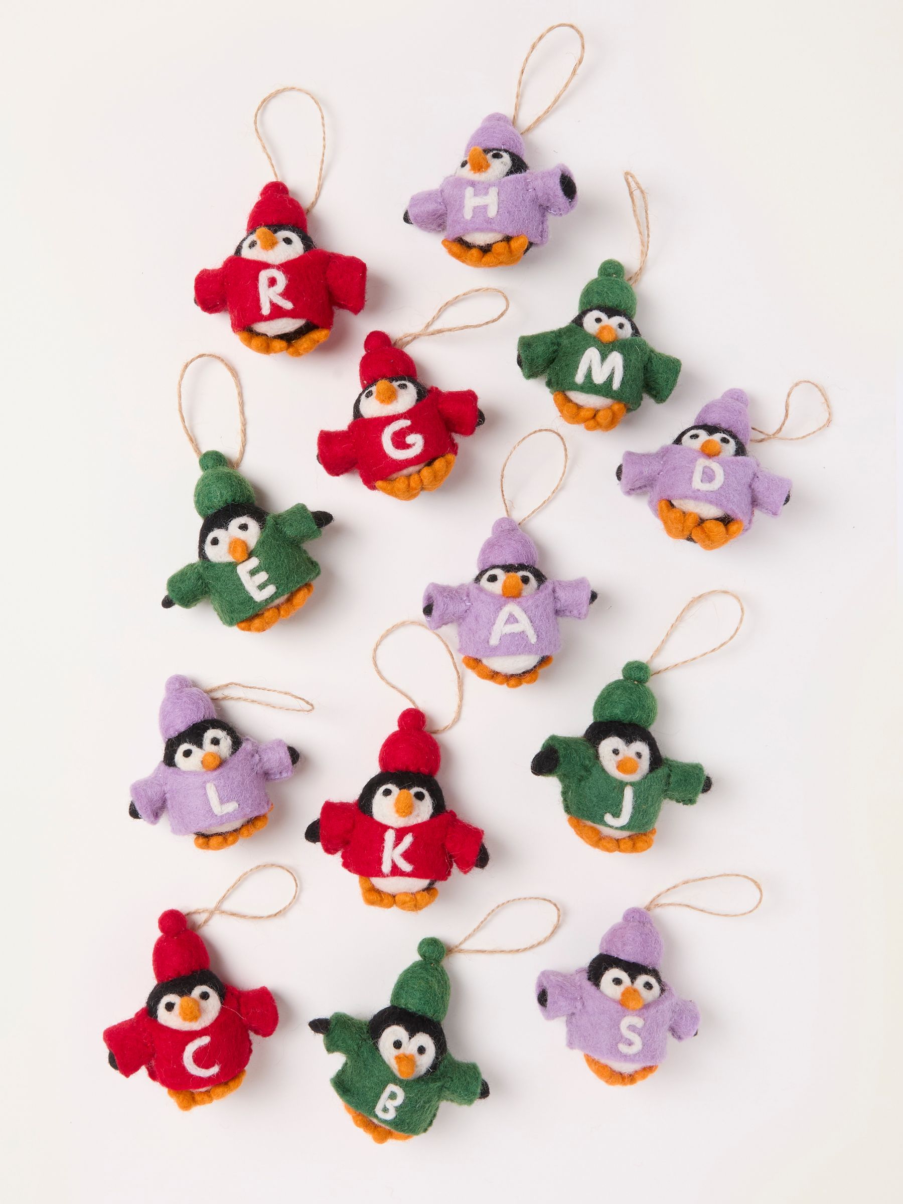 Multi Alphabet Penguin Felt Christmas Decoration - Image 3 of 3 Multi Alphabet Penguin Felt Christmas Decoration - Image 3 of 3