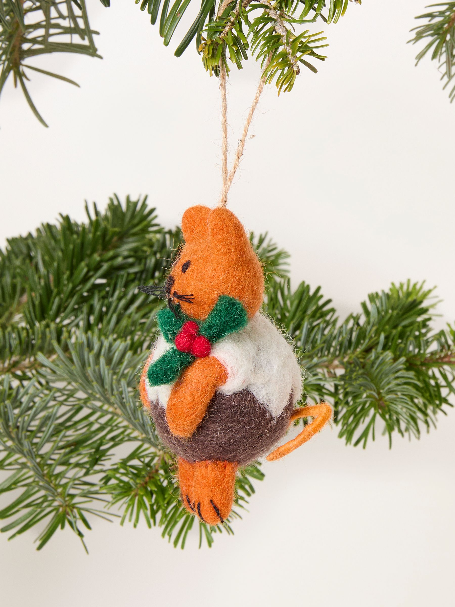 Orange Pudding Cat Felt Christmas Decoration - Image 2 of 3 Orange Pudding Cat Felt Christmas Decoration - Image 2 of 3