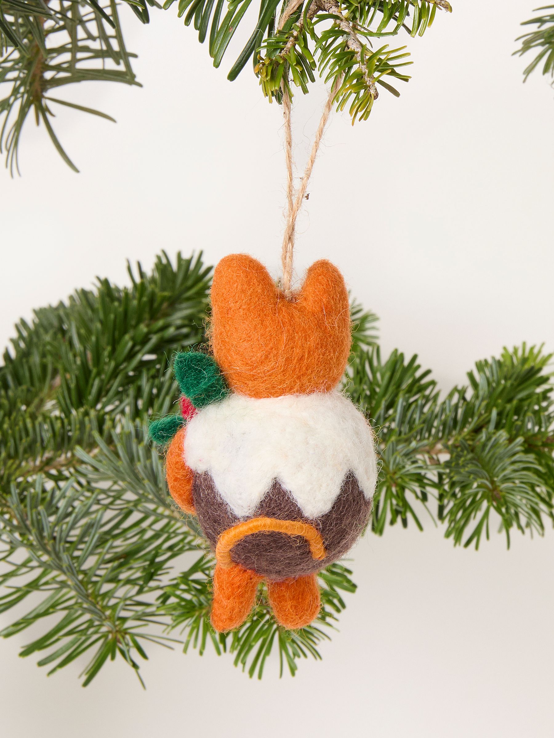 Orange Pudding Cat Felt Christmas Decoration - Image 3 of 3 Orange Pudding Cat Felt Christmas Decoration - Image 3 of 3
