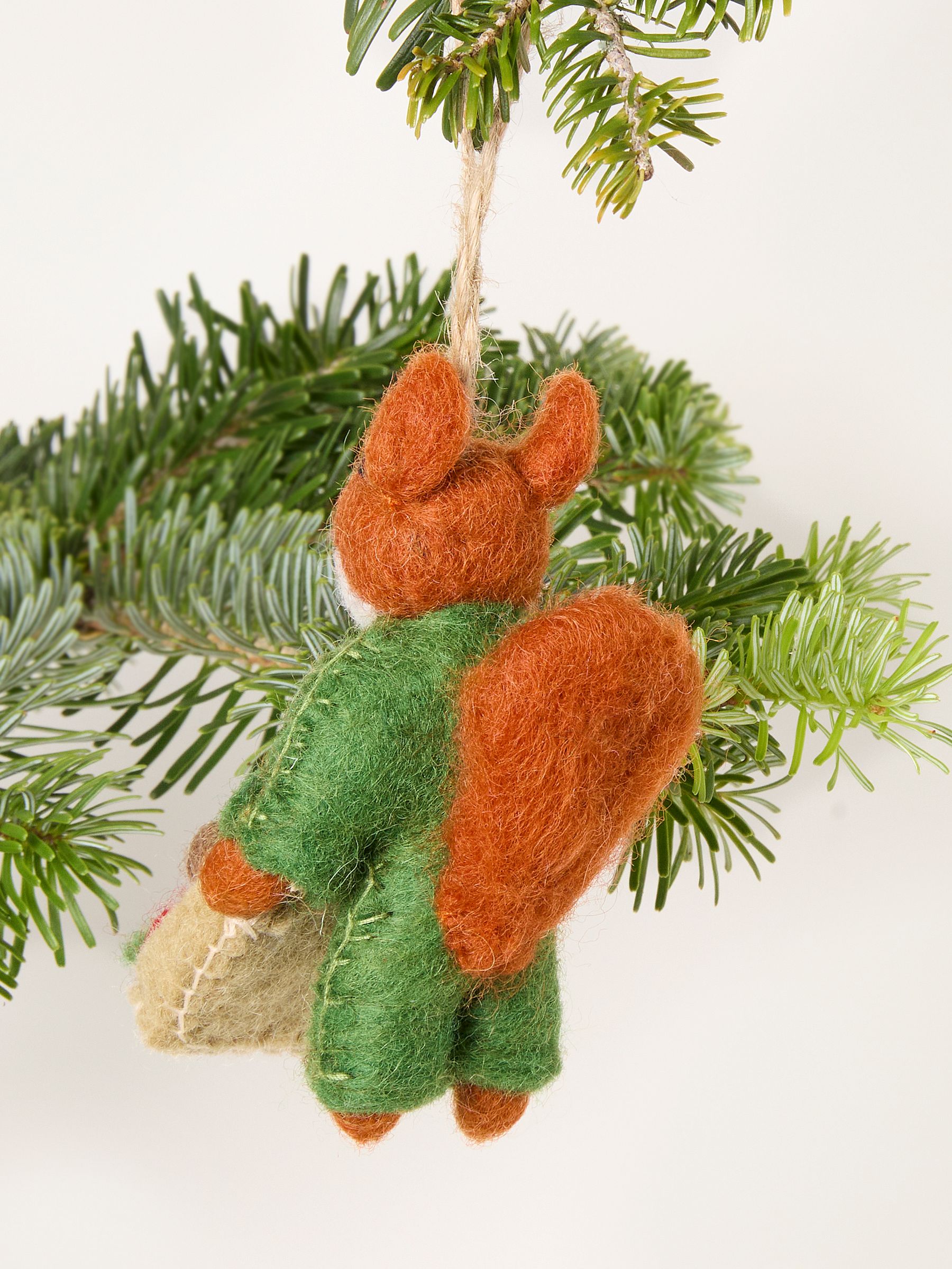 Brown Squirrel Felt Christmas Decoration - Image 3 of 3 Brown Squirrel Felt Christmas Decoration - Image 3 of 3