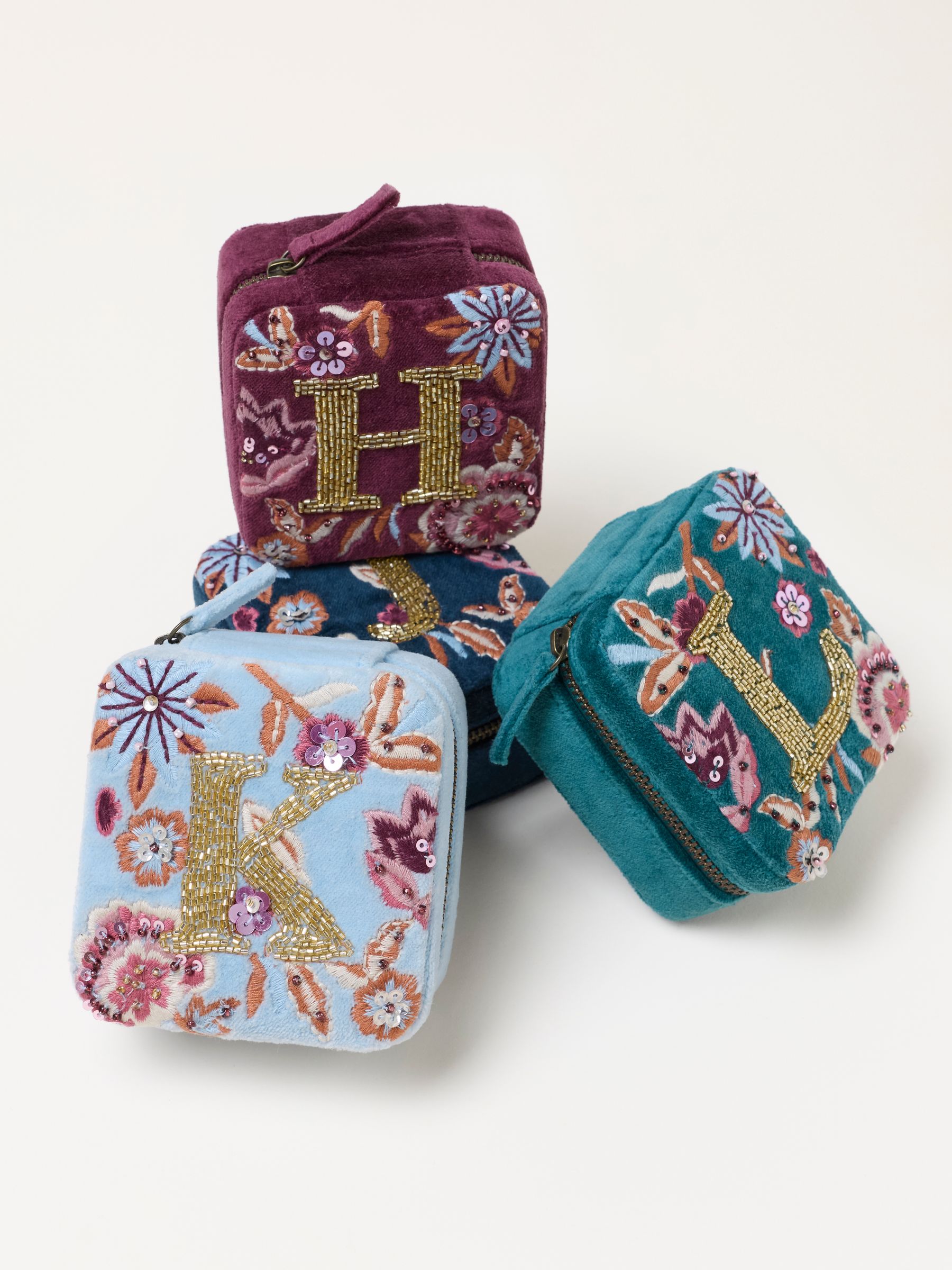 Multi Alphabet Embroidered Jewellery Box - Image 2 of 3