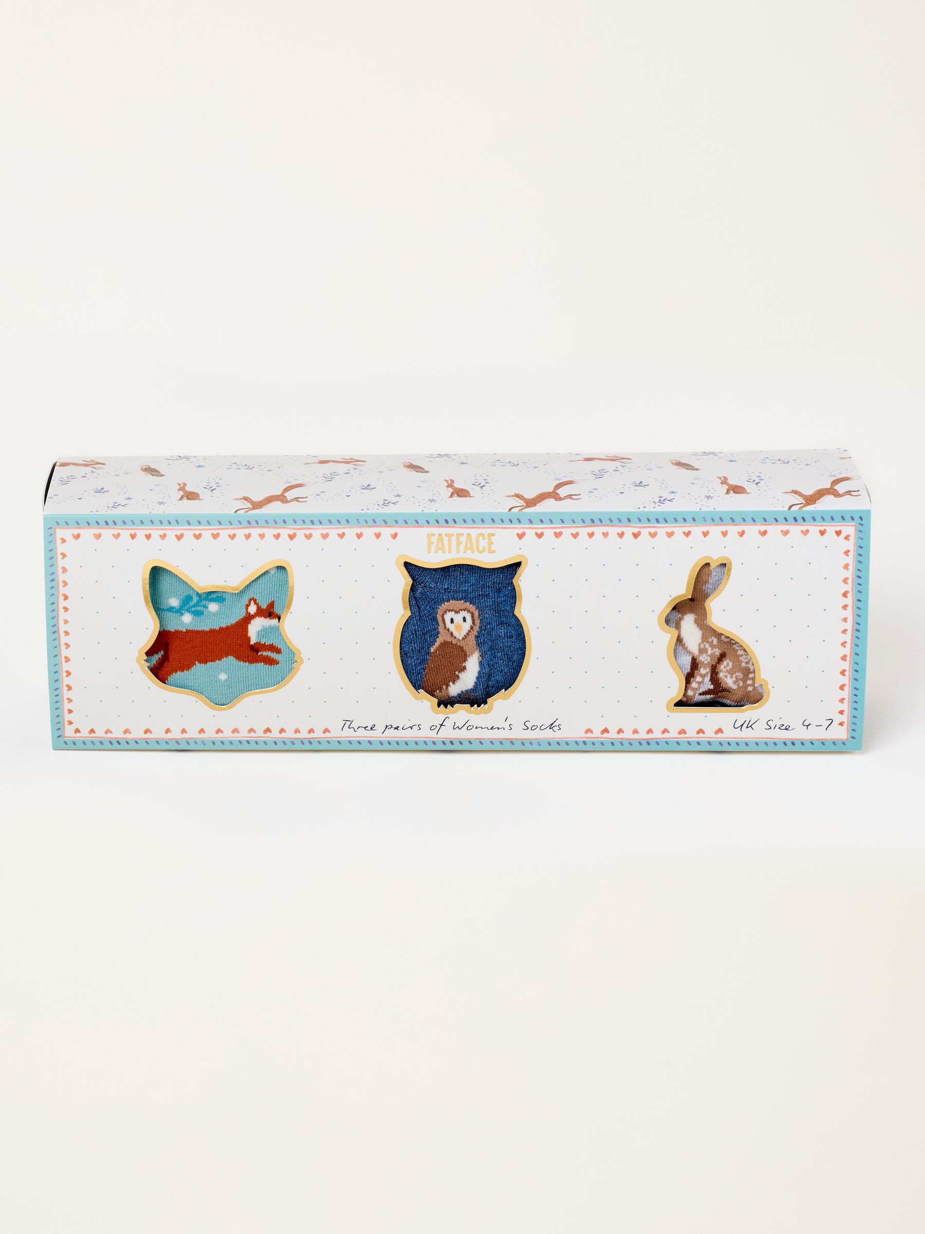 Multi 3 Pack Woodland Socks in a Gift Box - Image 1 of 2