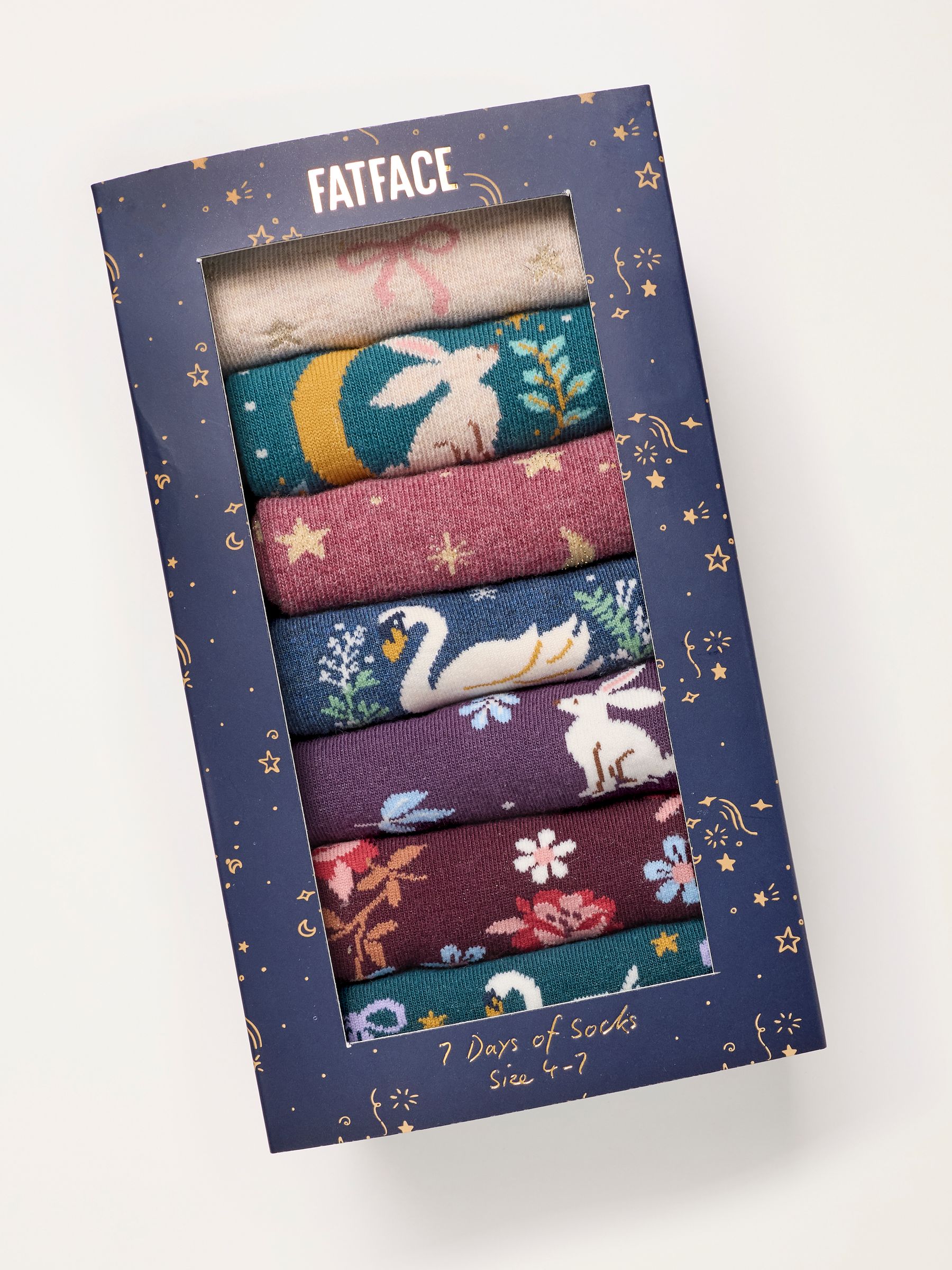 7 Pack Multi Socks in a Gift Box - Image 1 of 3 7 Pack Multi Socks in a Gift Box - Image 1 of 3