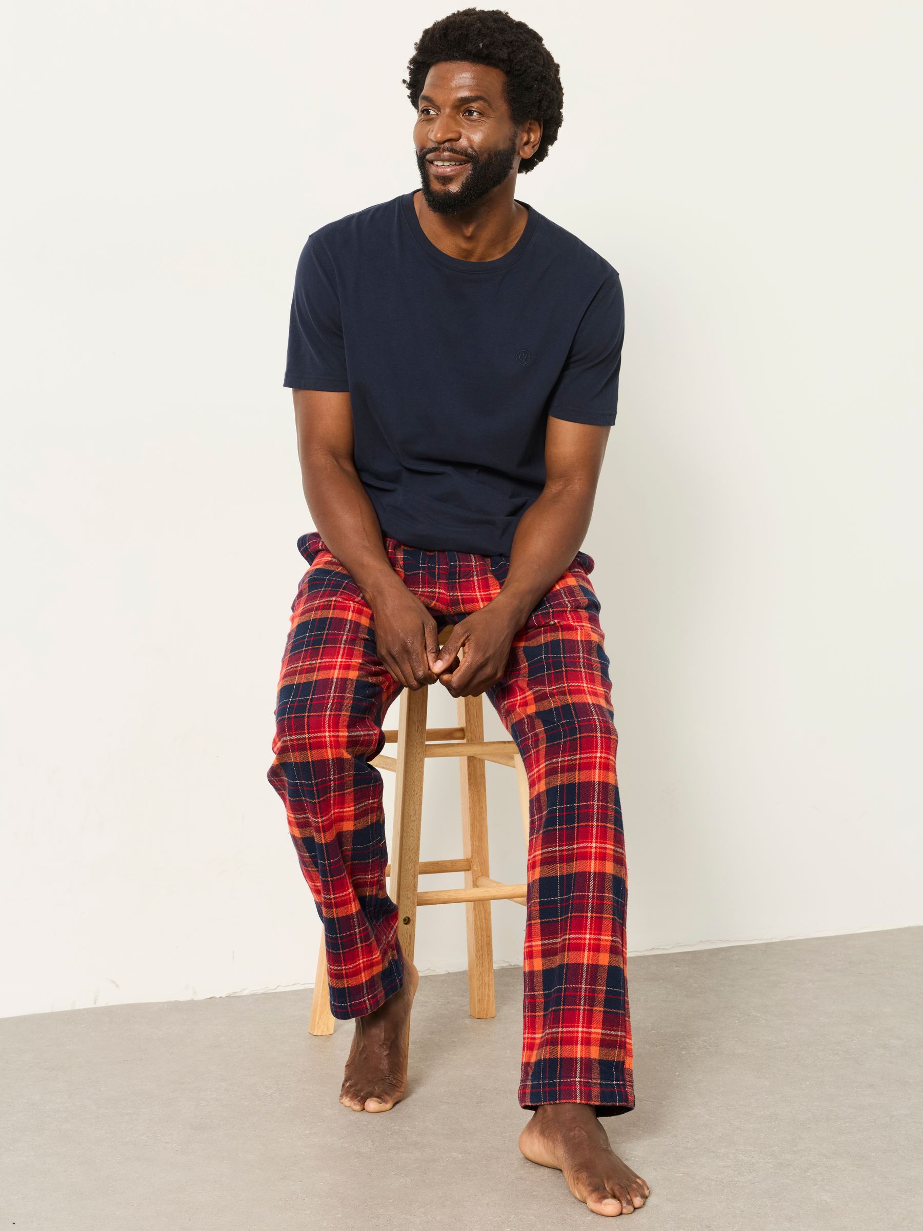 Melby Red Check Pyjama Bottom - Image 5 of 6