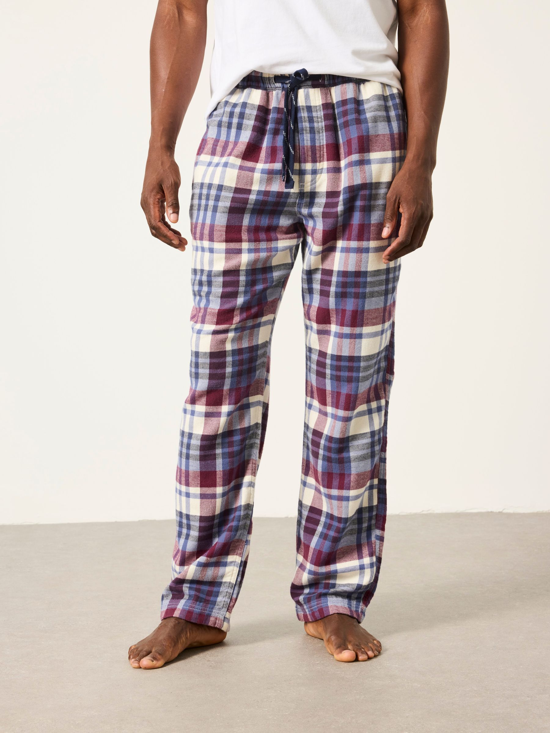 Denny Plum Purple Check Pyjama Bottom - Image 1 of 7
