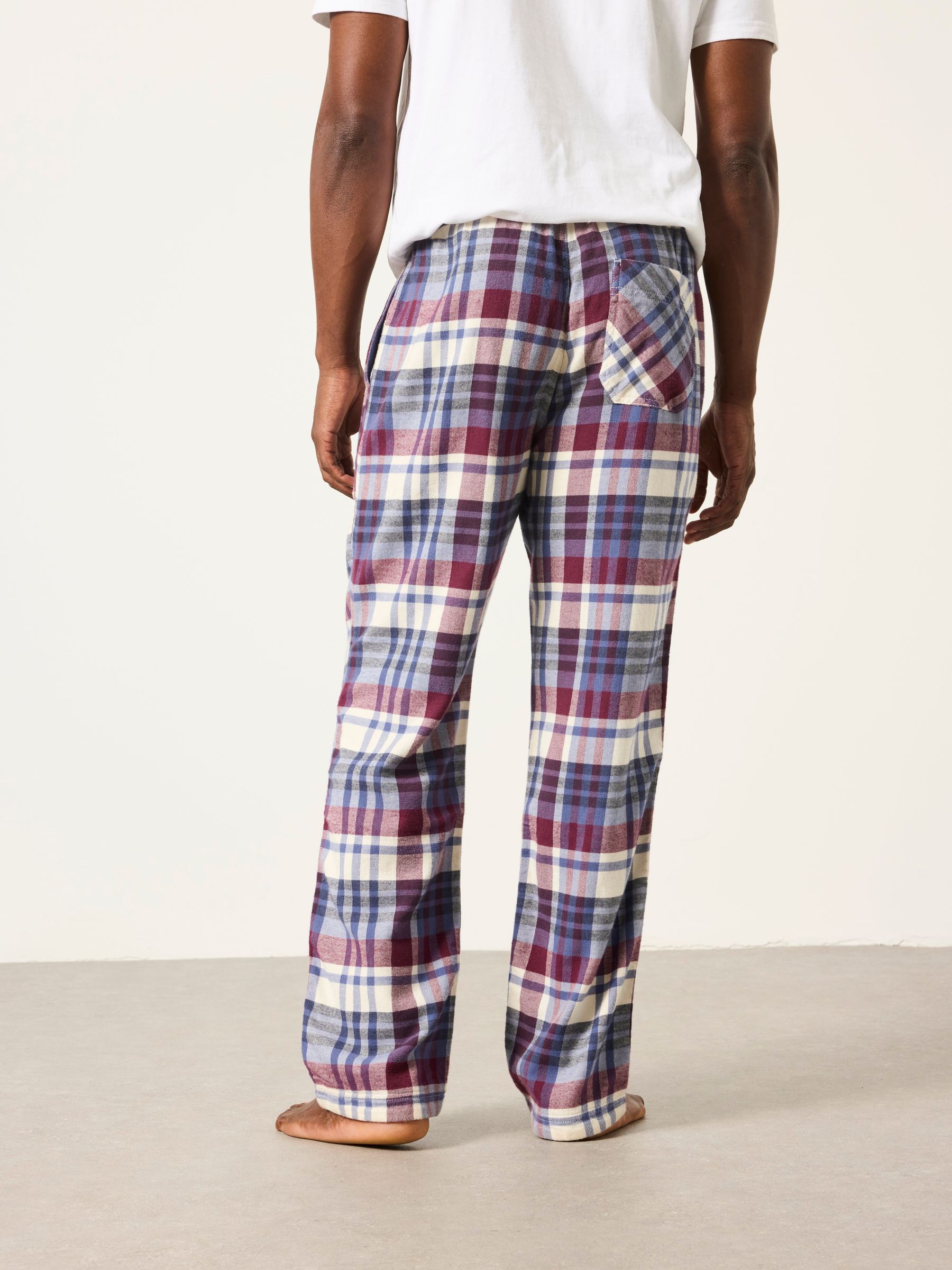 Denny Plum Purple Check Pyjama Bottom - Image 2 of 7 Denny Plum Purple Check Pyjama Bottom - Image 2 of 7
