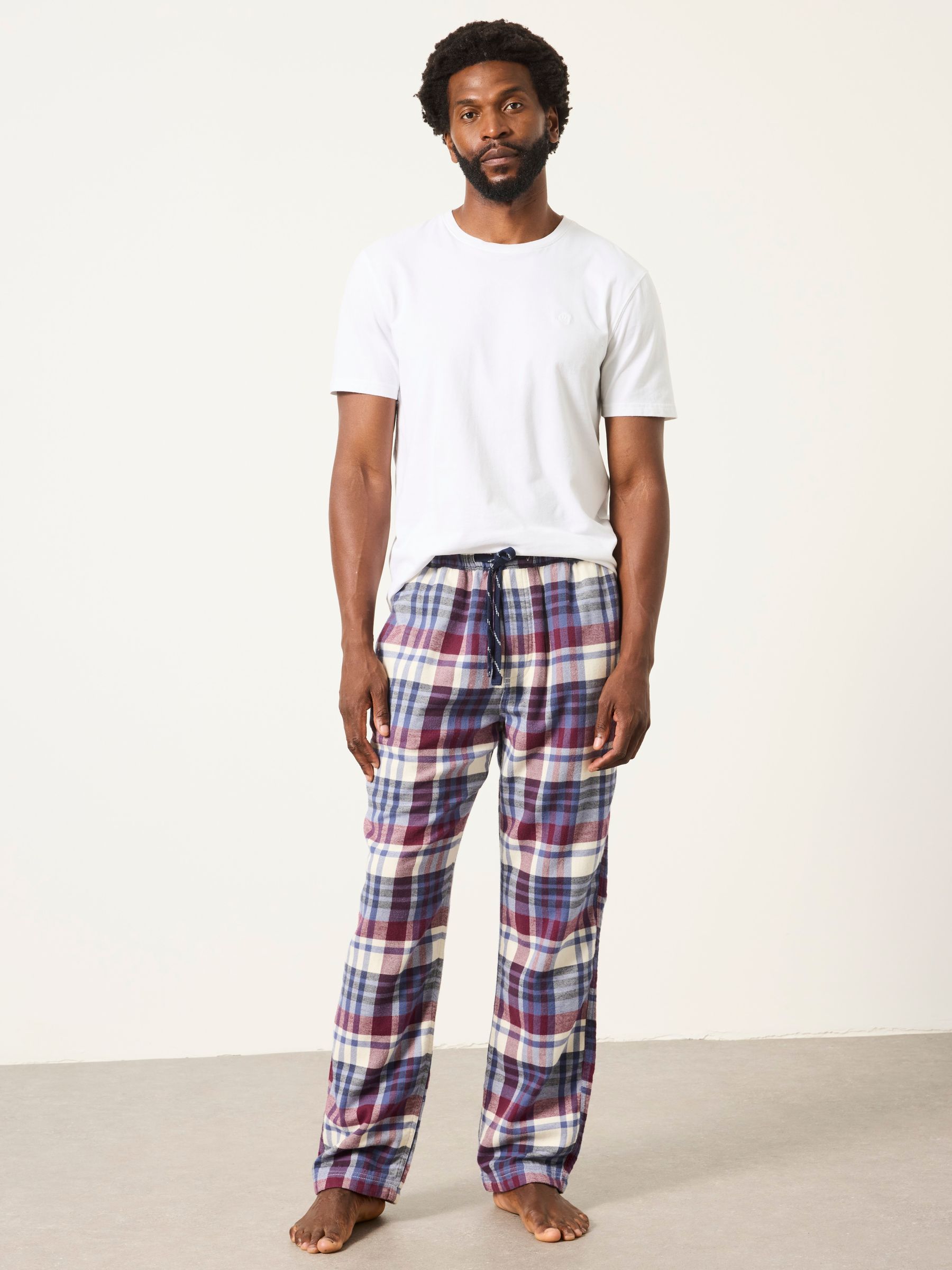 Denny Plum Purple Check Pyjama Bottom - Image 4 of 7