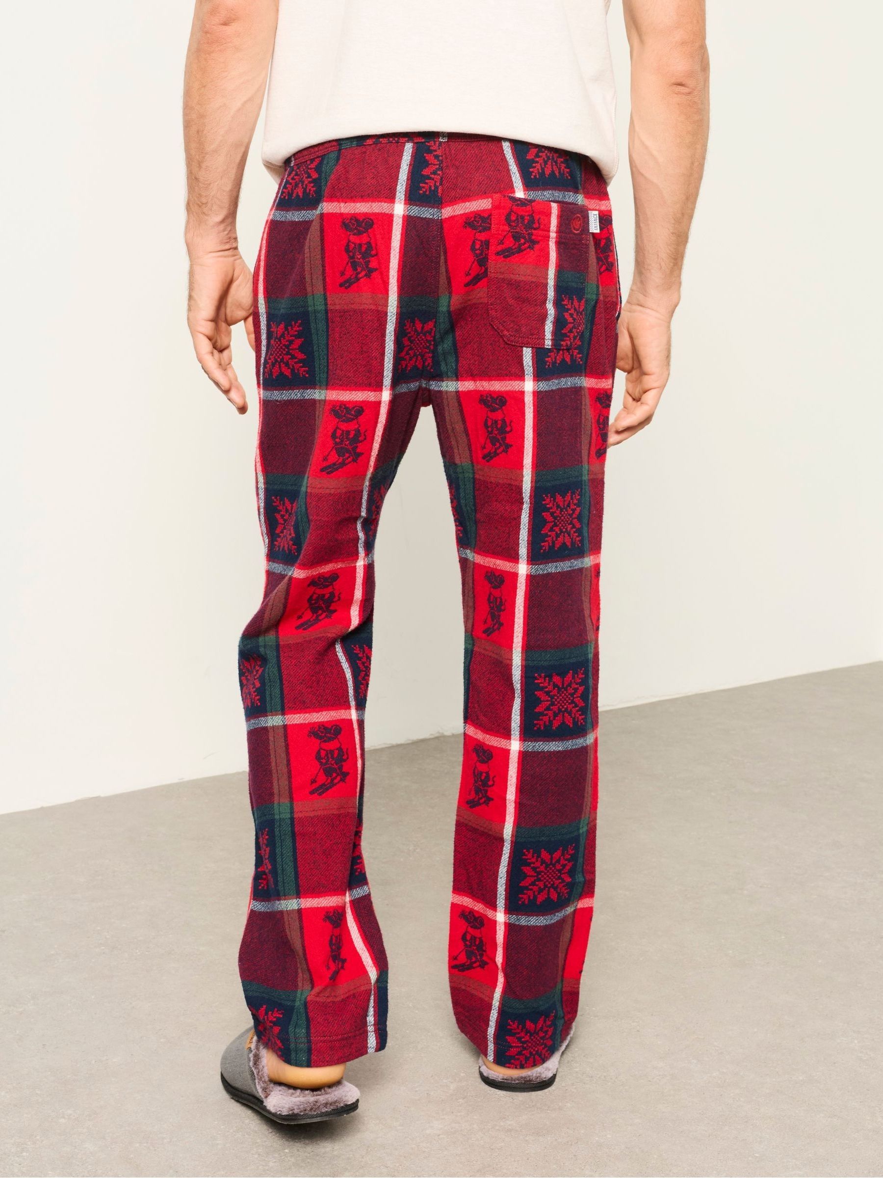 Red Shelter Jacquard Christmas Pyjama Bottoms - Image 2 of 6
