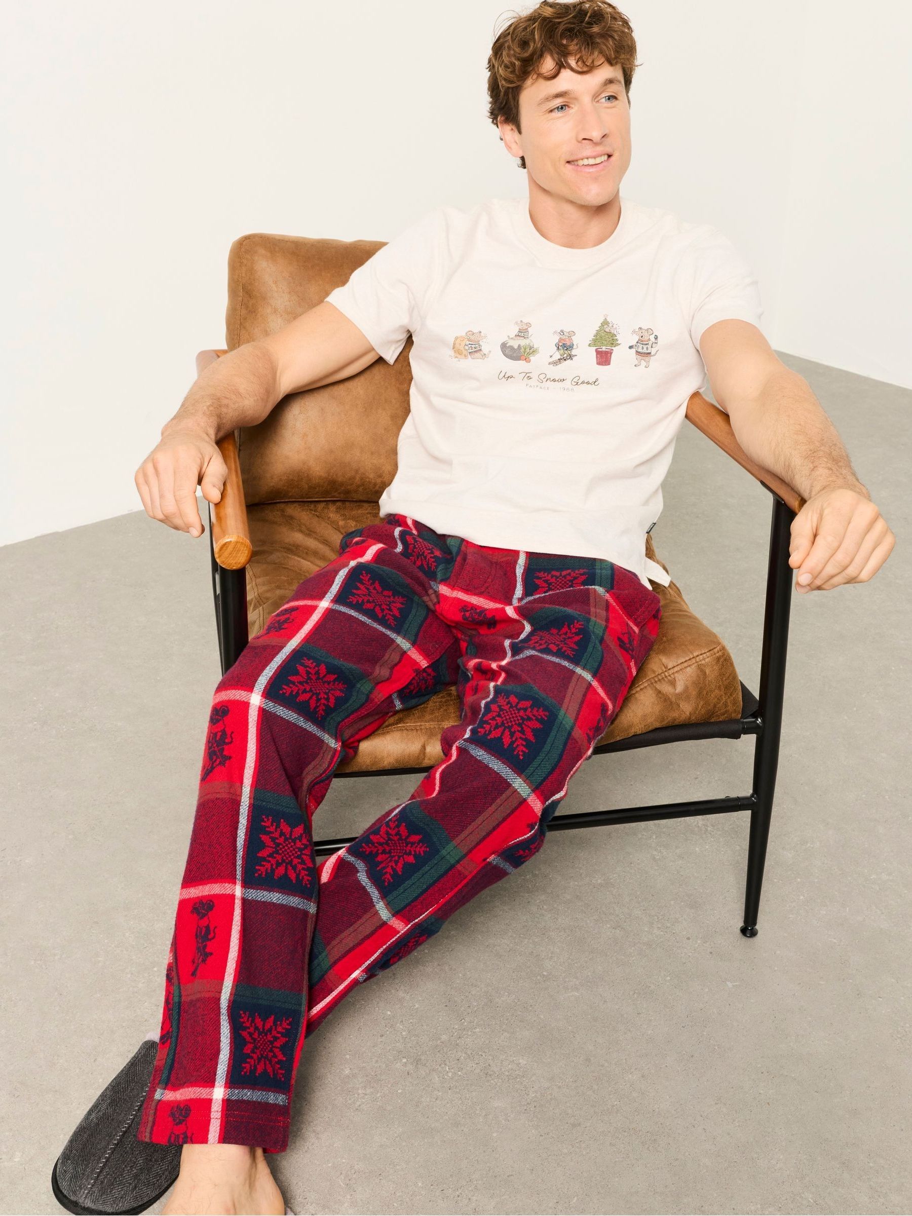 Red Shelter Jacquard Christmas Pyjama Bottoms - Image 4 of 6
