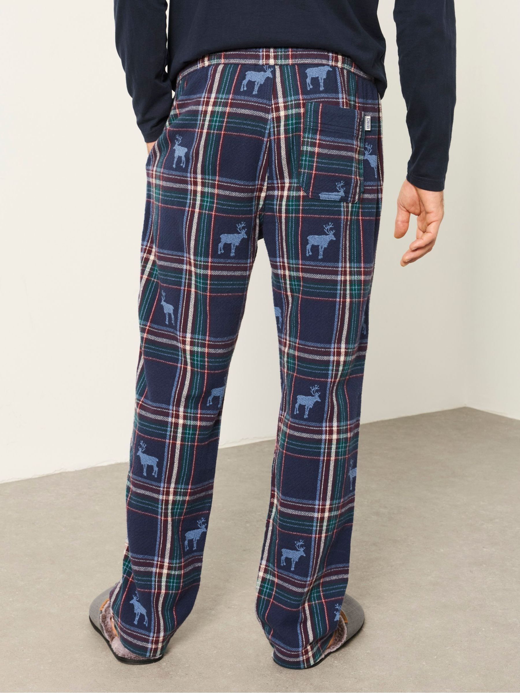 Navy Reindeer Jacquard Pyjama Bottom - Image 2 of 6