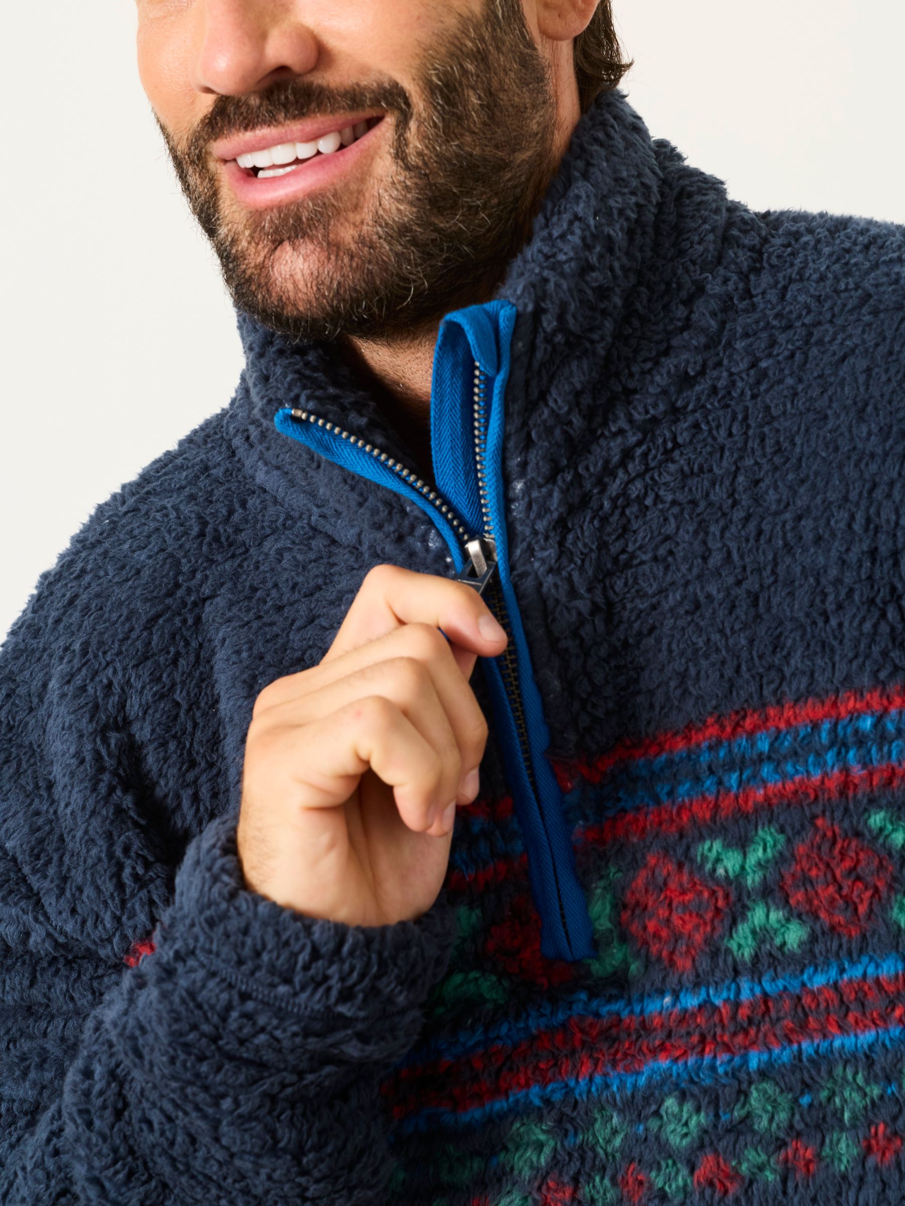 Navy Shelter Fairisle Fleece - Image 2 of 2