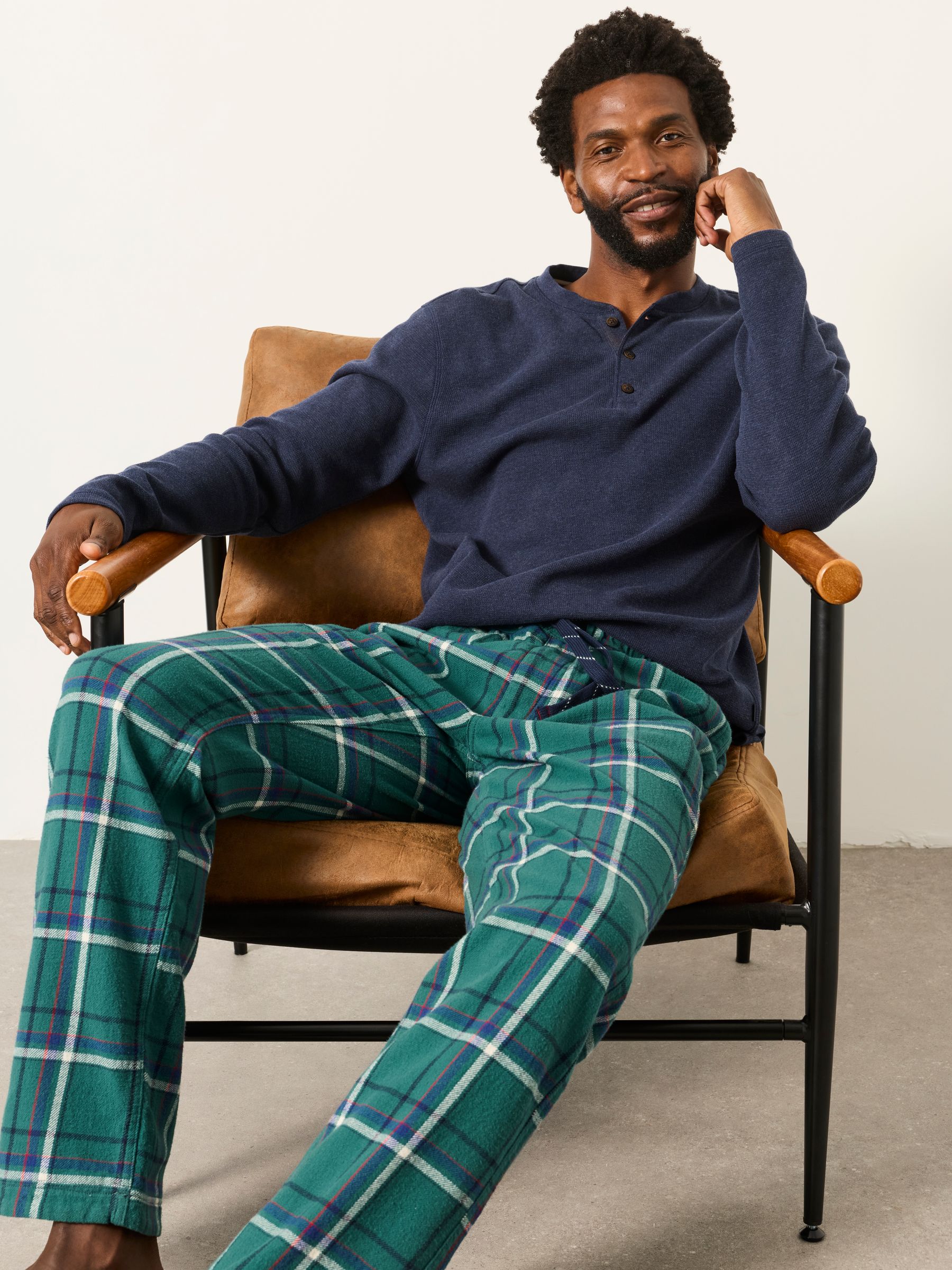 Green Norton Check Pyjama Bottom - Image 5 of 6
