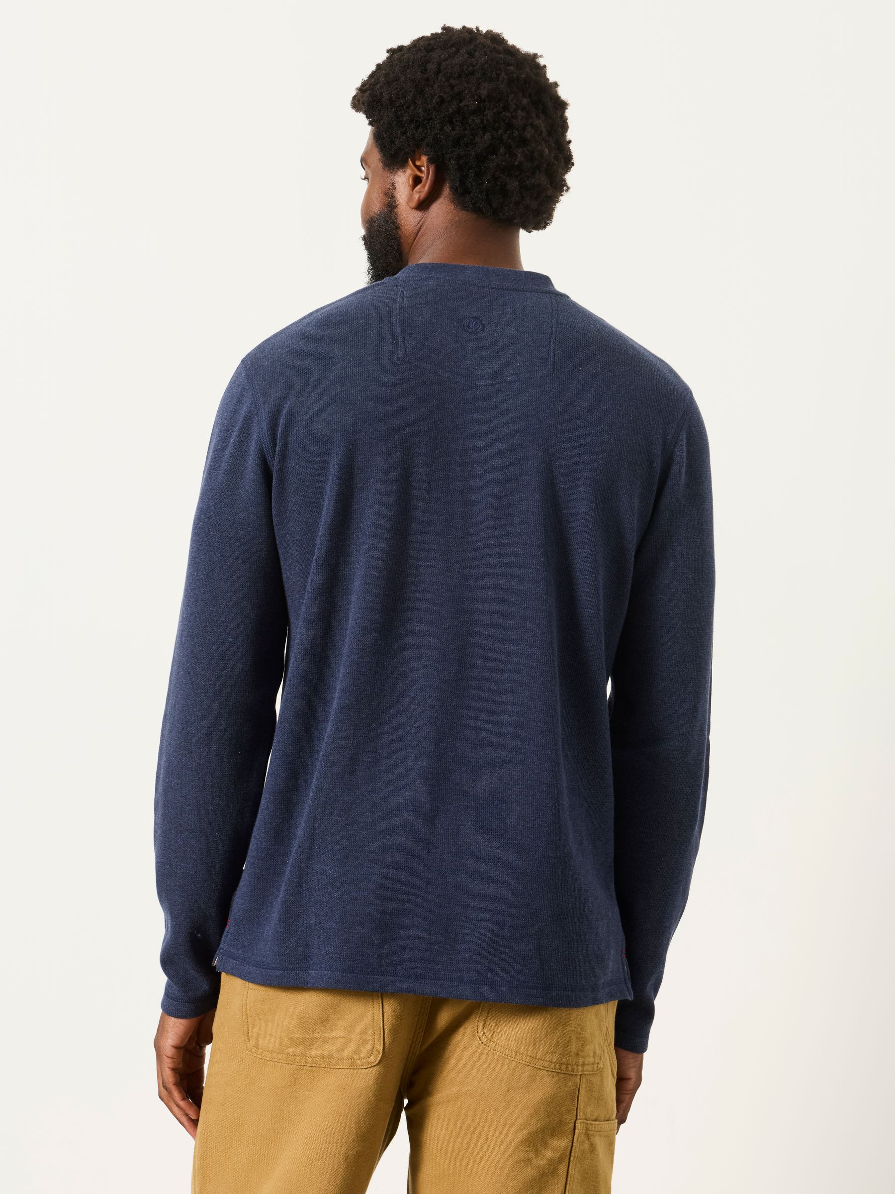 Kemp Navy Henley Pyjama Top - Image 2 of 7