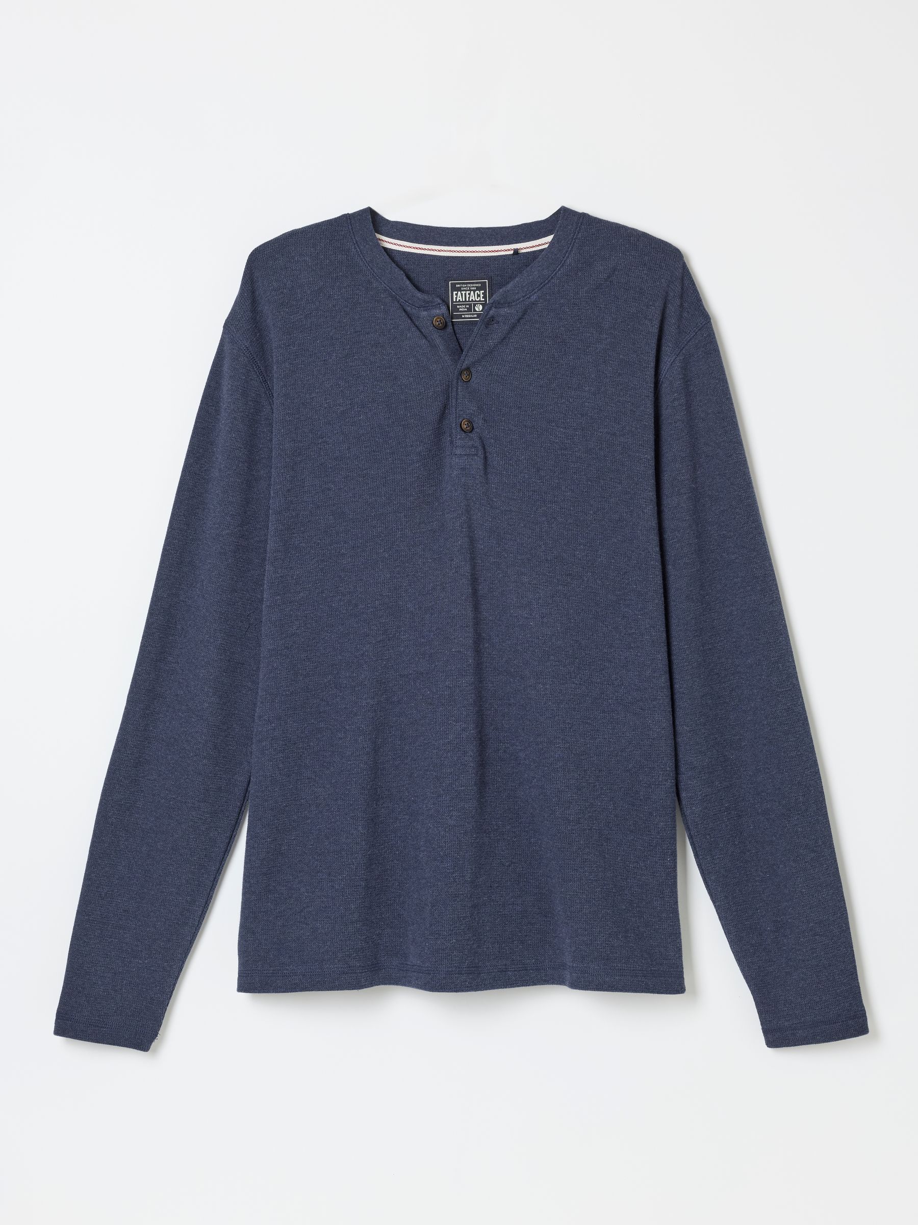 Kemp Navy Henley Pyjama Top - Image 7 of 7