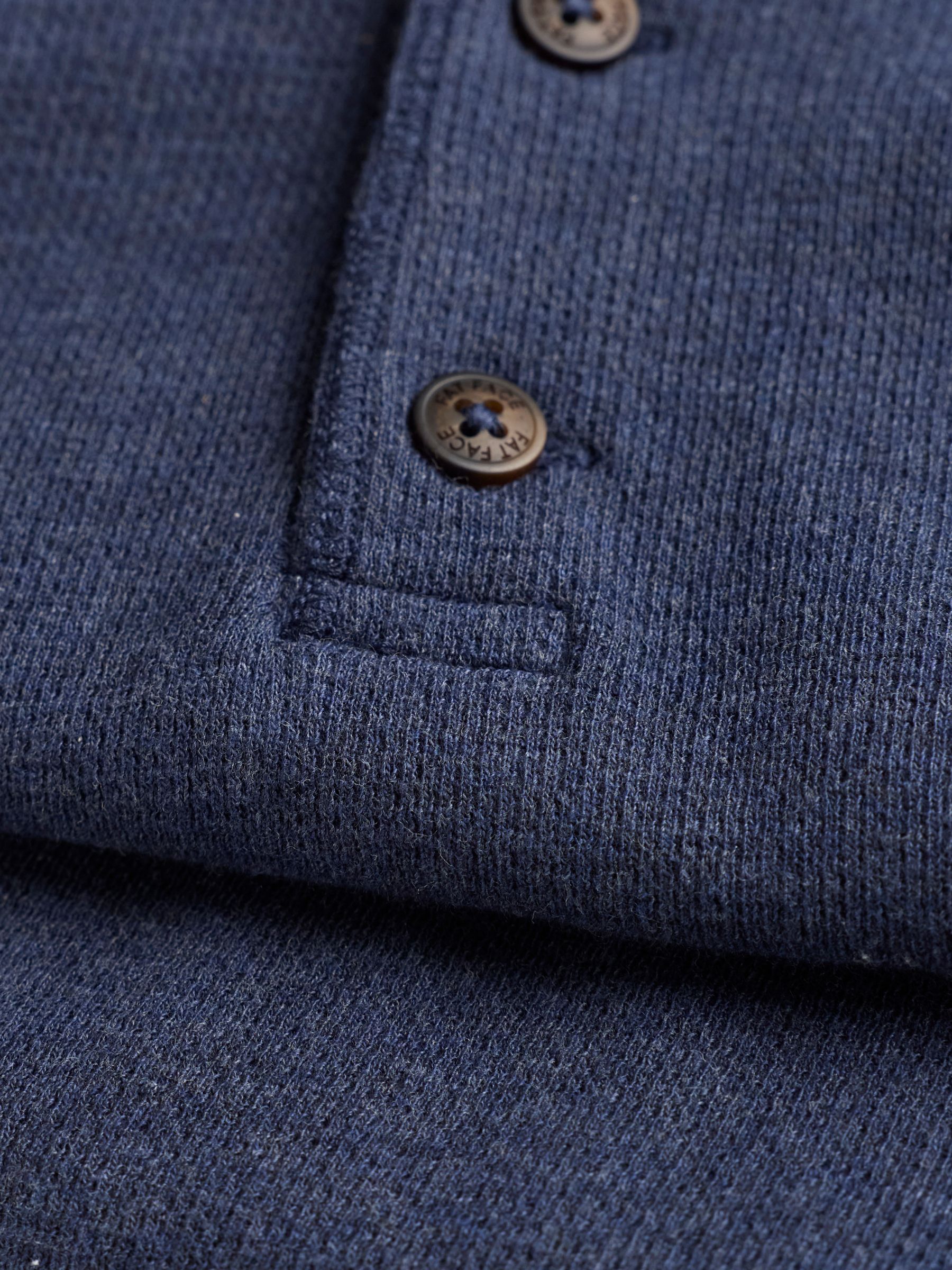 Kemp Navy Henley Pyjama Top - Image 8 of 8