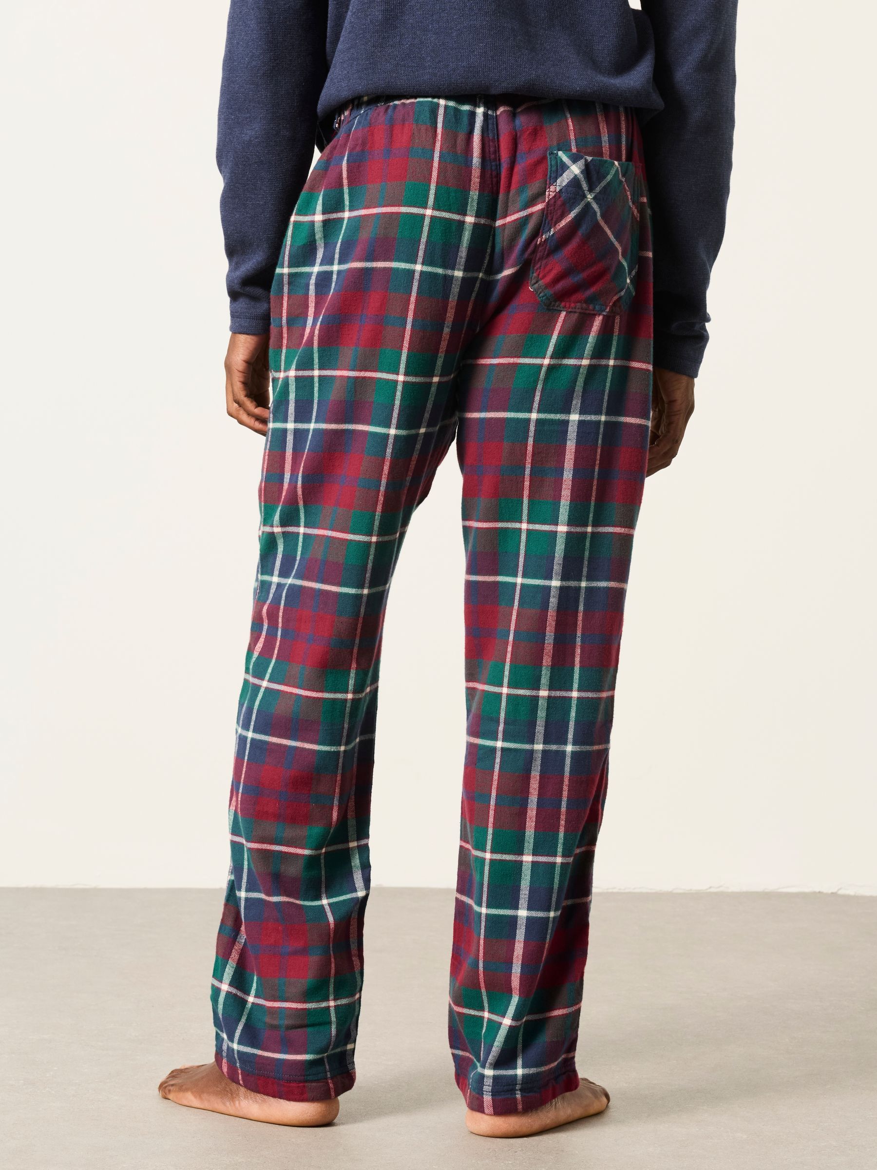 Moray Burgundy Red Check Pyjama Bottom - Image 2 of 6