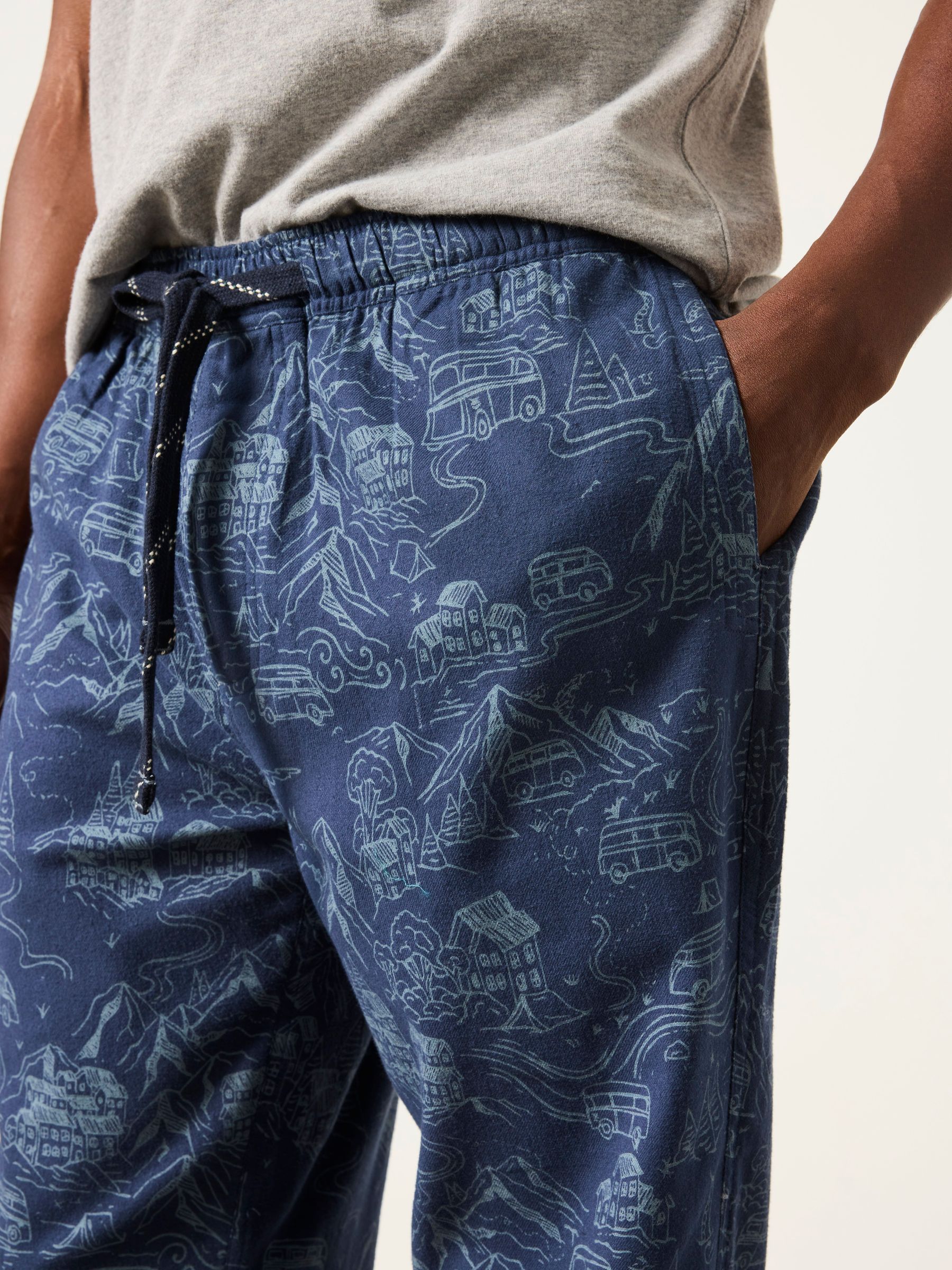 Navy VW Print Pyjama Bottom - Image 3 of 6