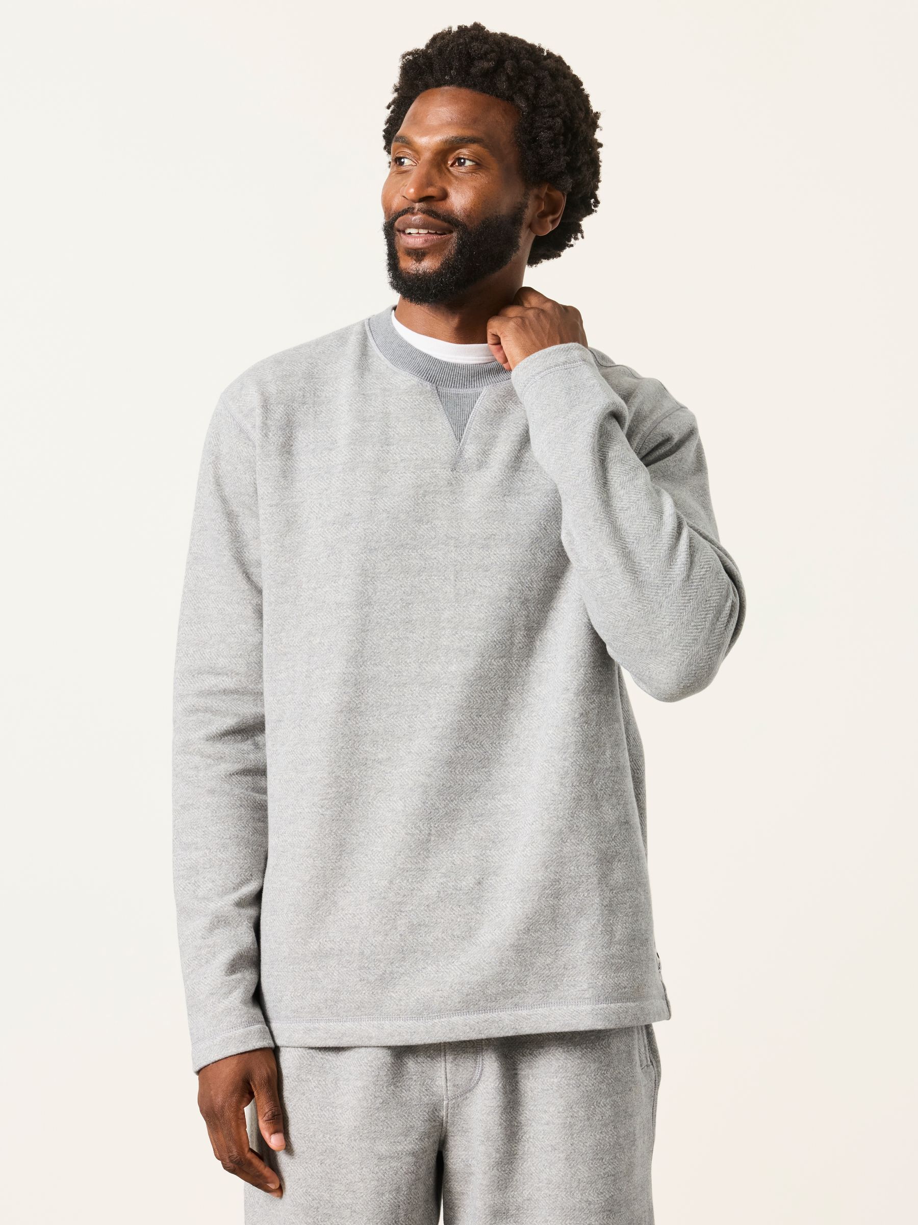Grey Melrose Long Sleeve Lounge Top - Image 1 of 7