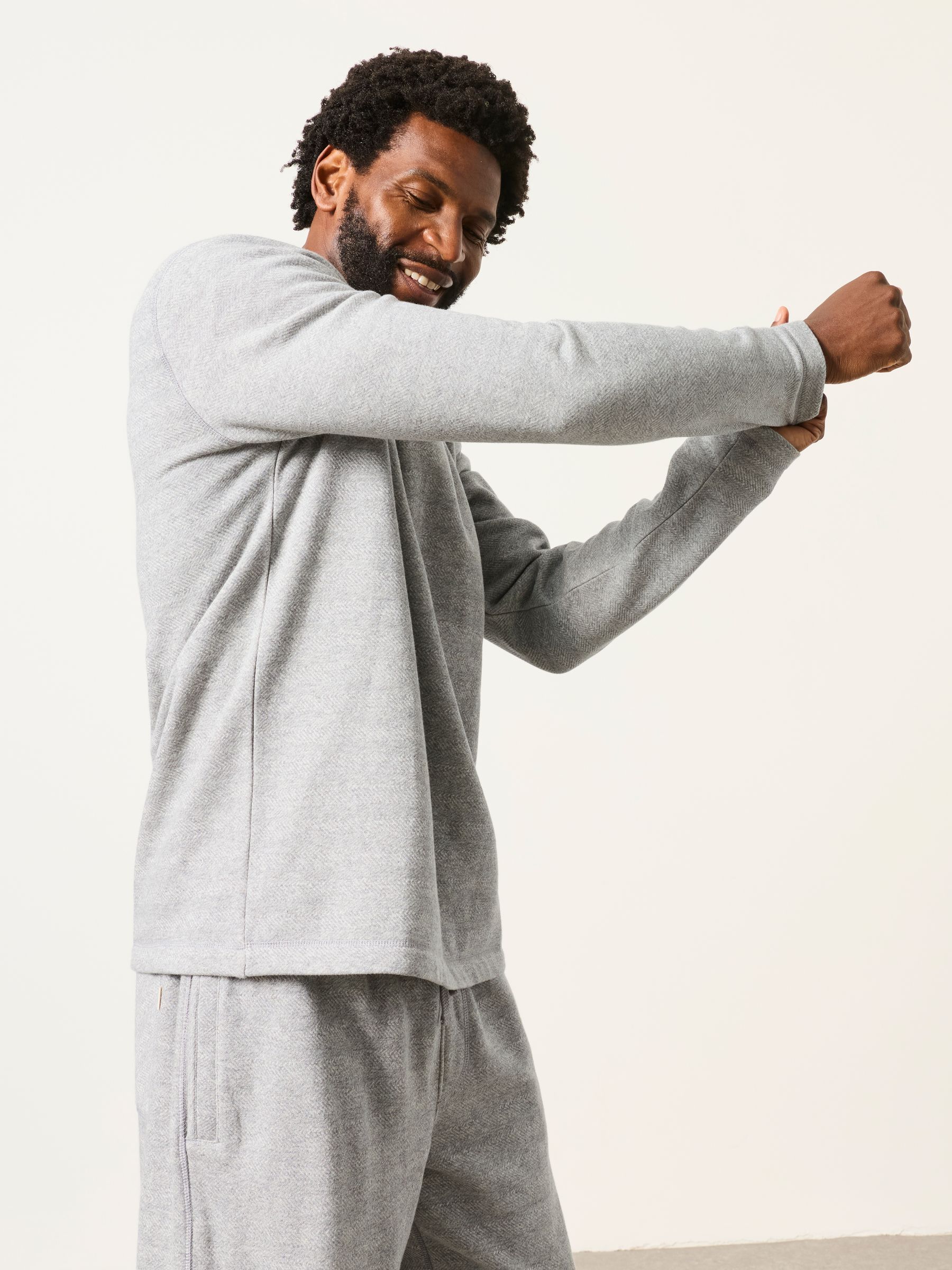 Grey Melrose Long Sleeve Lounge Top - Image 6 of 7