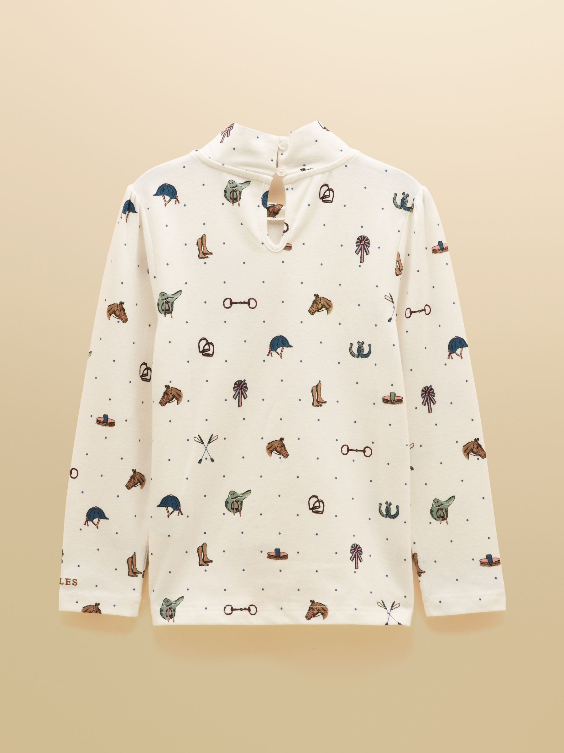 Official Burghley Cream Kids Mock Neck Top - Image 2 of 5 Official Burghley Cream Kids Mock Neck Top - Image 2 of 5