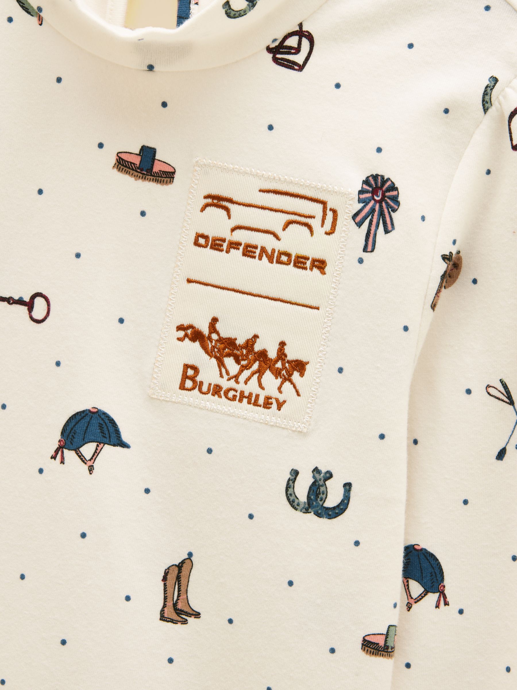 Official Burghley Cream Kids Mock Neck Top - Image 3 of 5