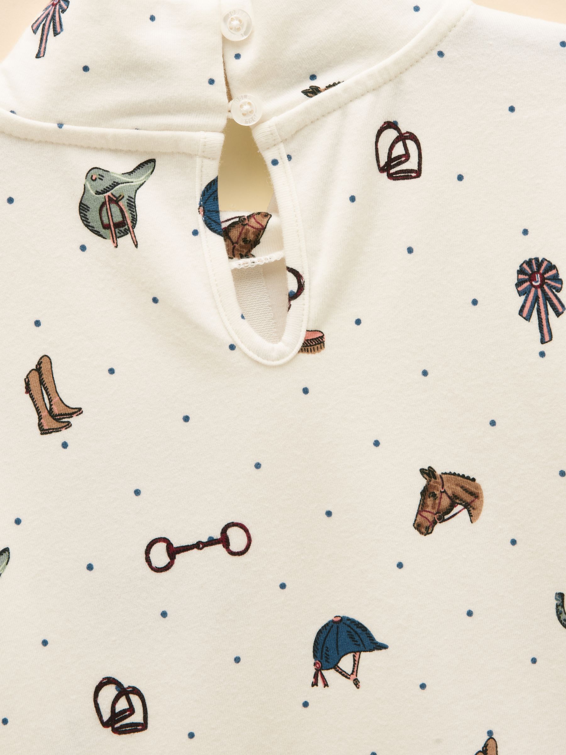 Official Burghley Cream Kids Mock Neck Top - Image 5 of 5